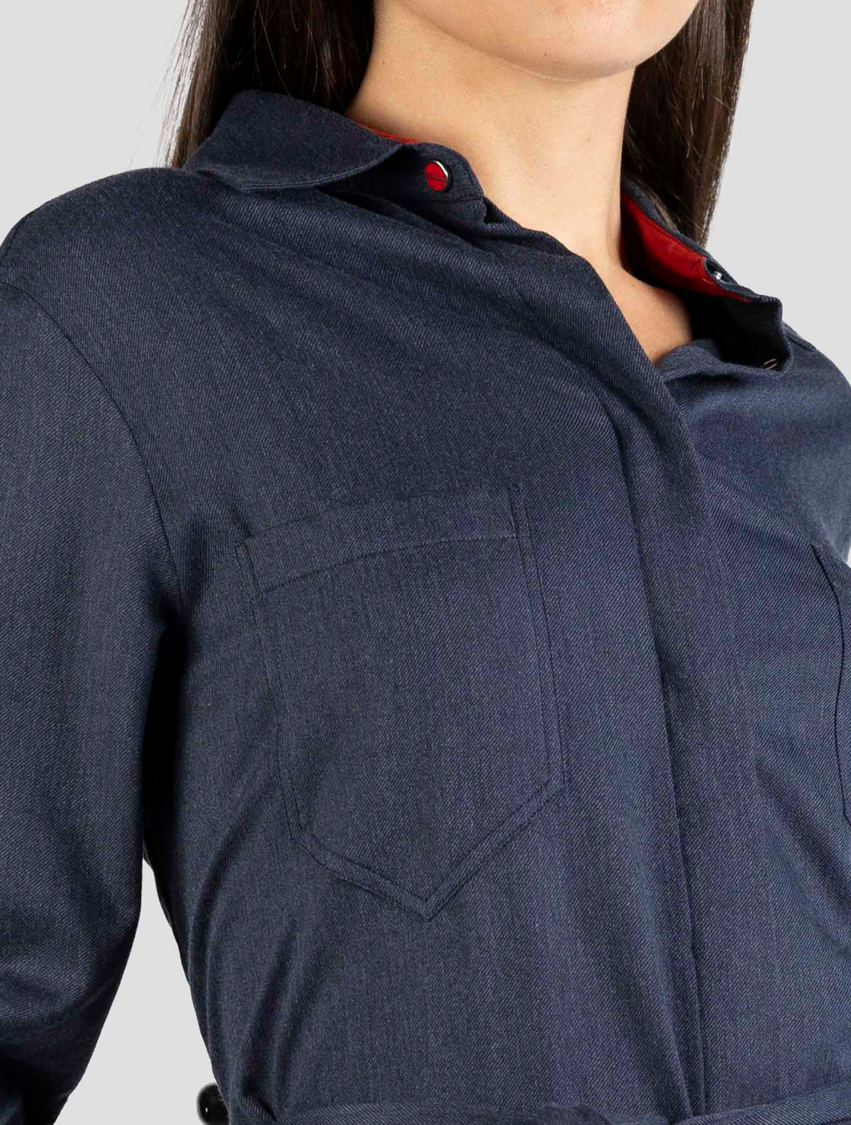 Kiton Blue Cotton Dress