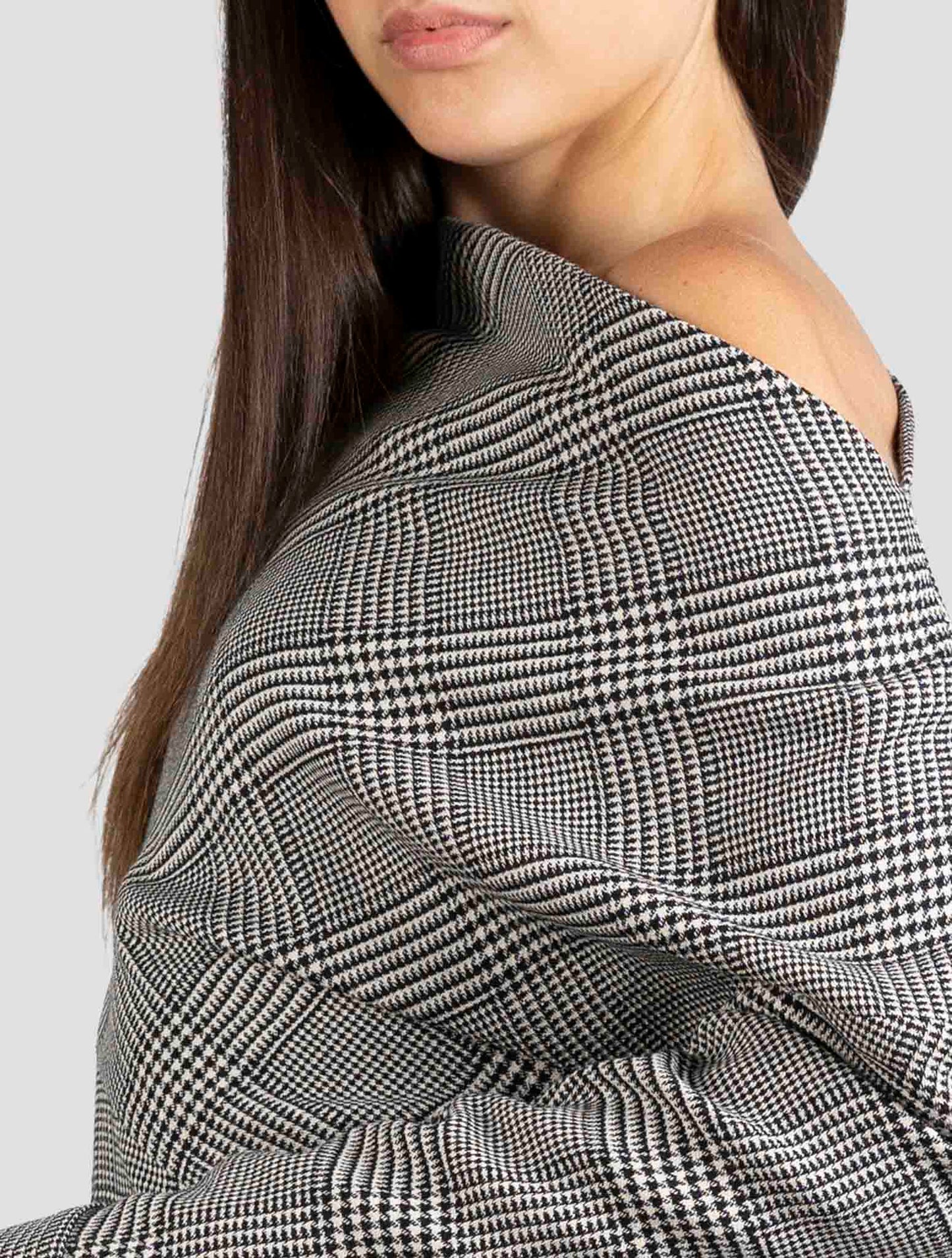 Kiton Black White Virgin Wool Ea Dress