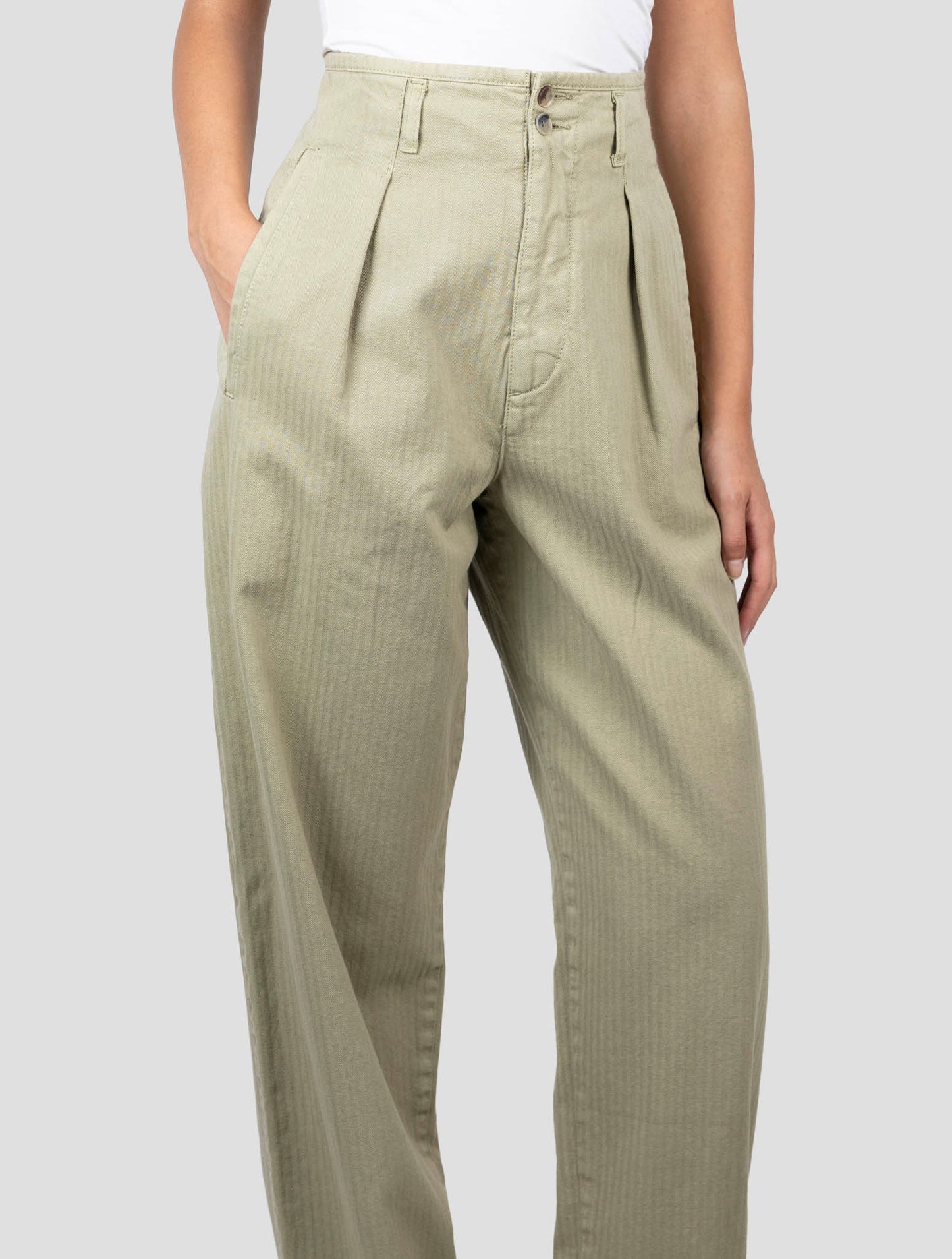 Kiton Green Cotton Pants