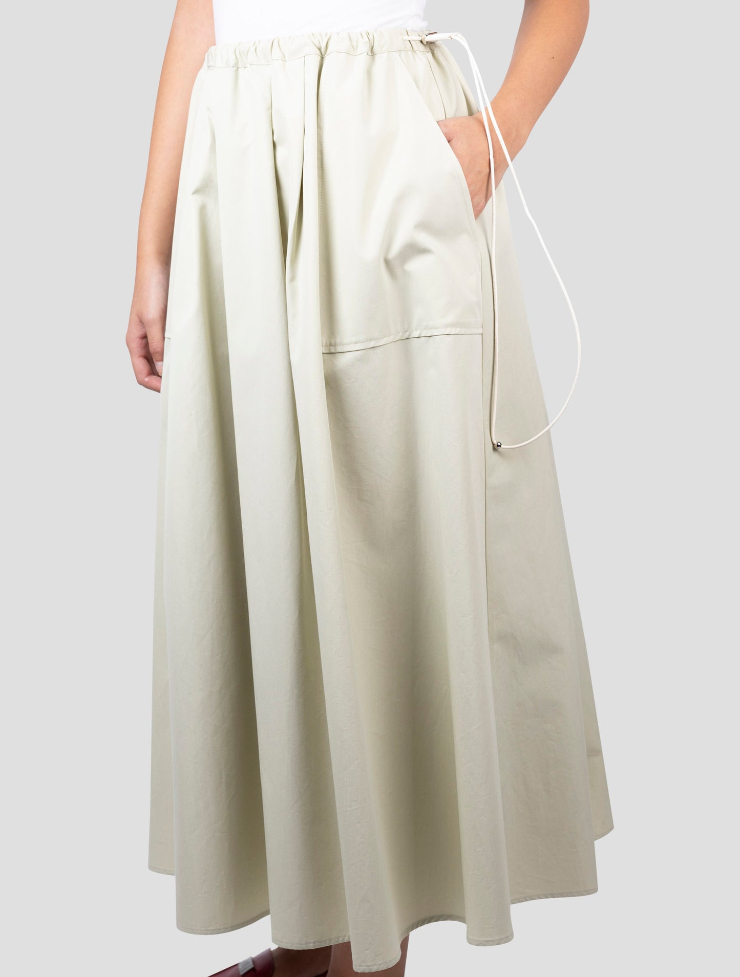 Kiton Green Cotton Skirt