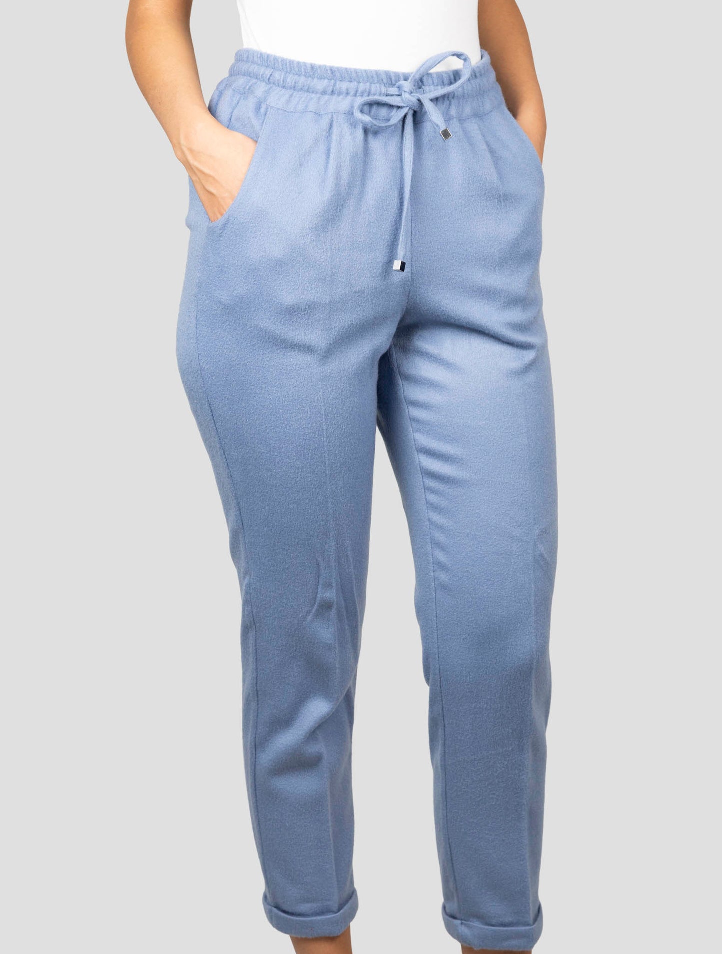 Kiton Light Blue Cashmere Pa Ea Pants