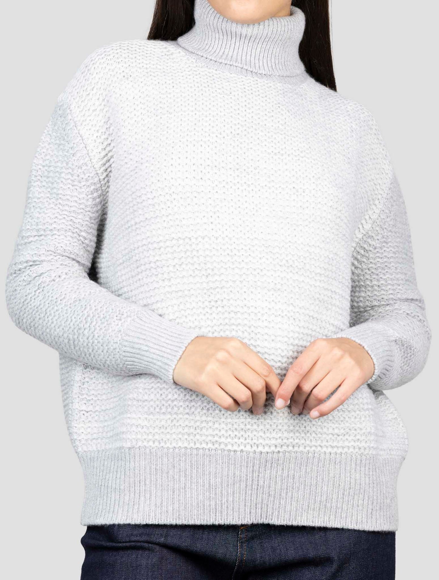 Kiton Gray Cashmere Sweater Turtleneck