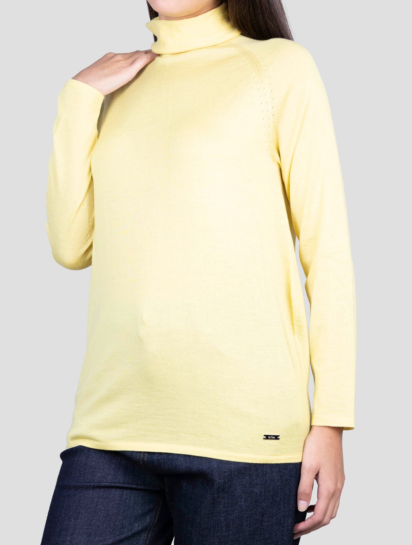 Kiton Yellow Cashmere Silk Sweater Turtleneck