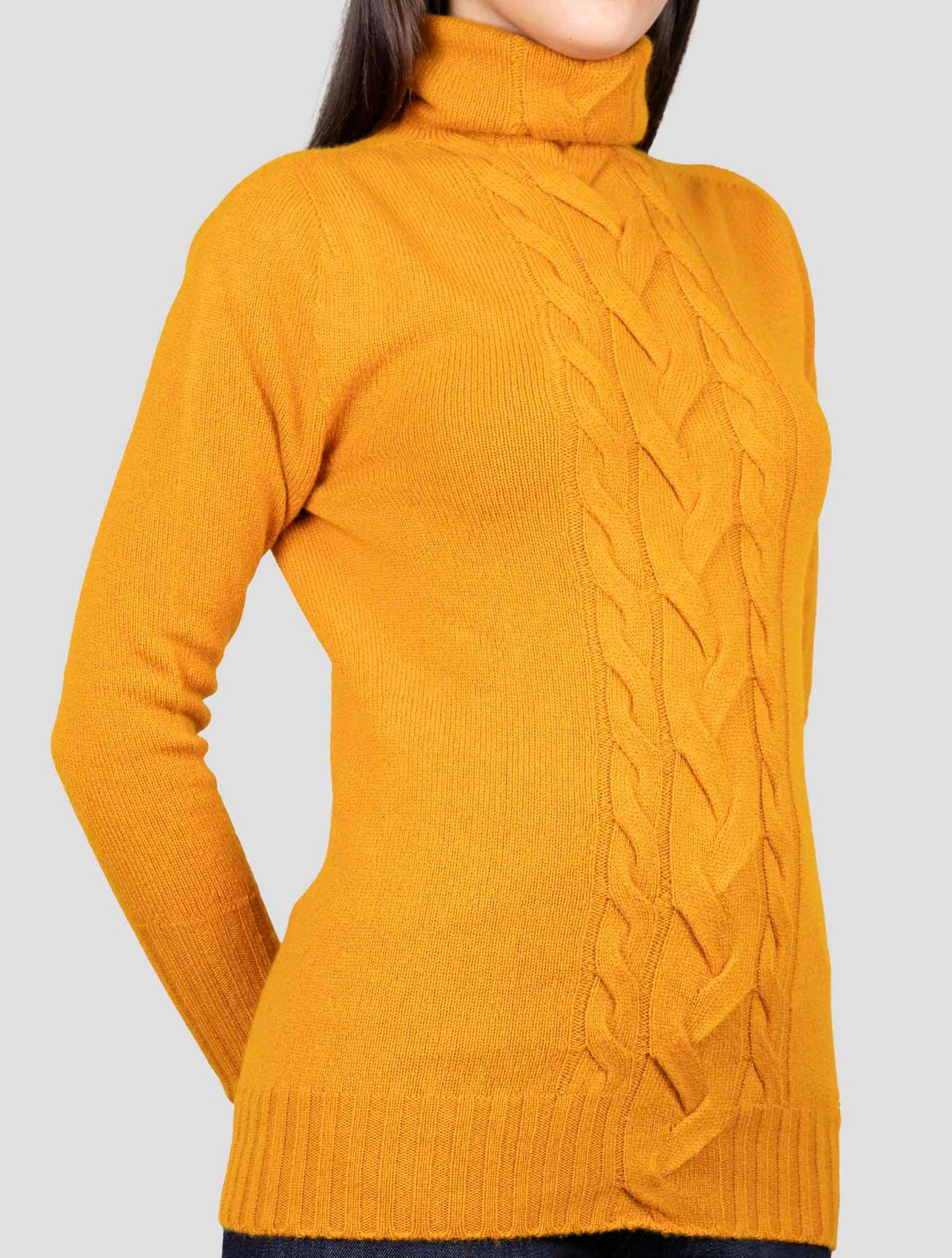 Kiton Orange Cashmere Sweater Turtleneck