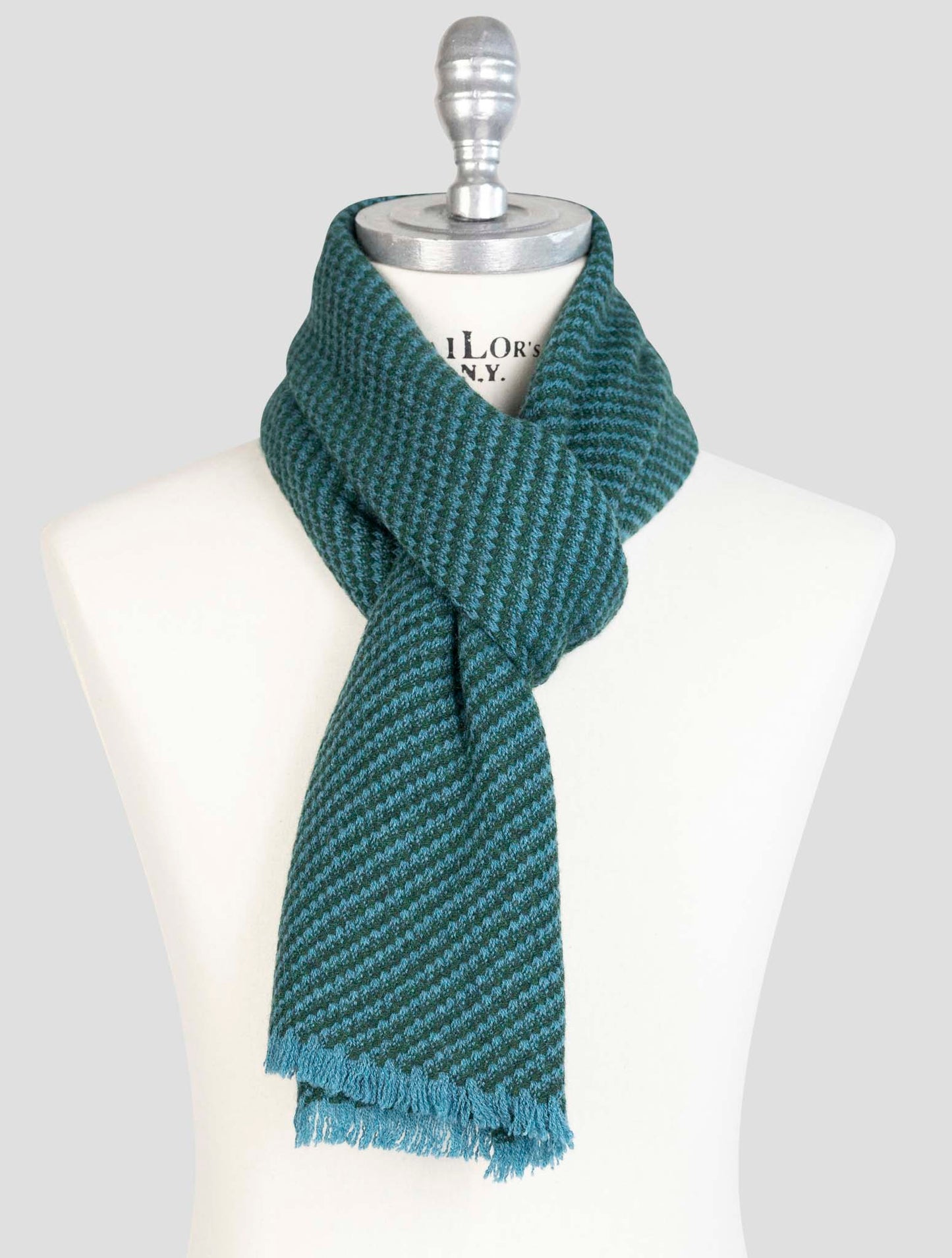 Kiton Green Cashmere Scarf