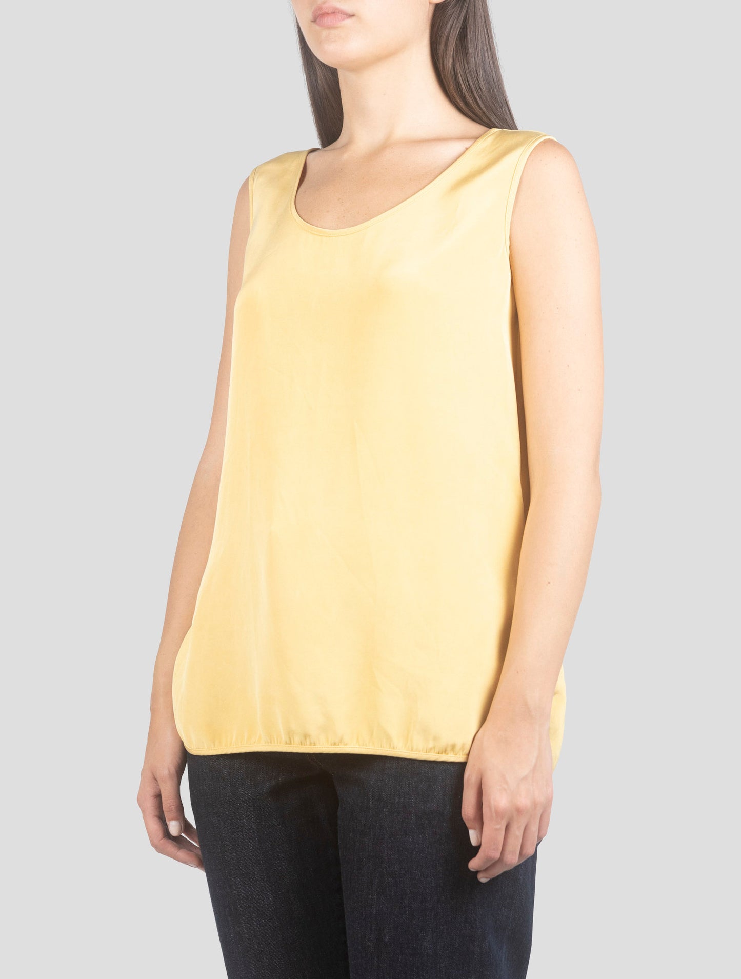 Kiton Yellow Silk Tank Tops