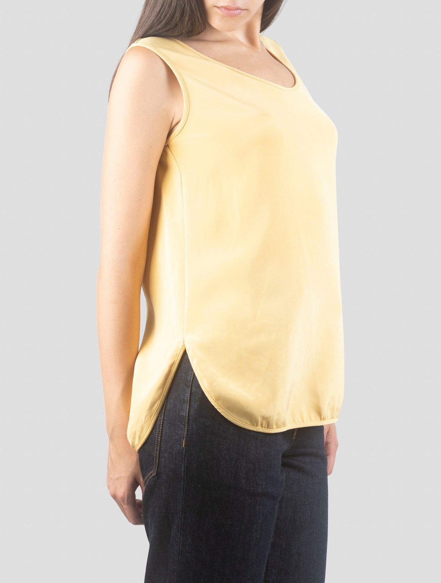 Kiton Yellow Silk Tank Tops
