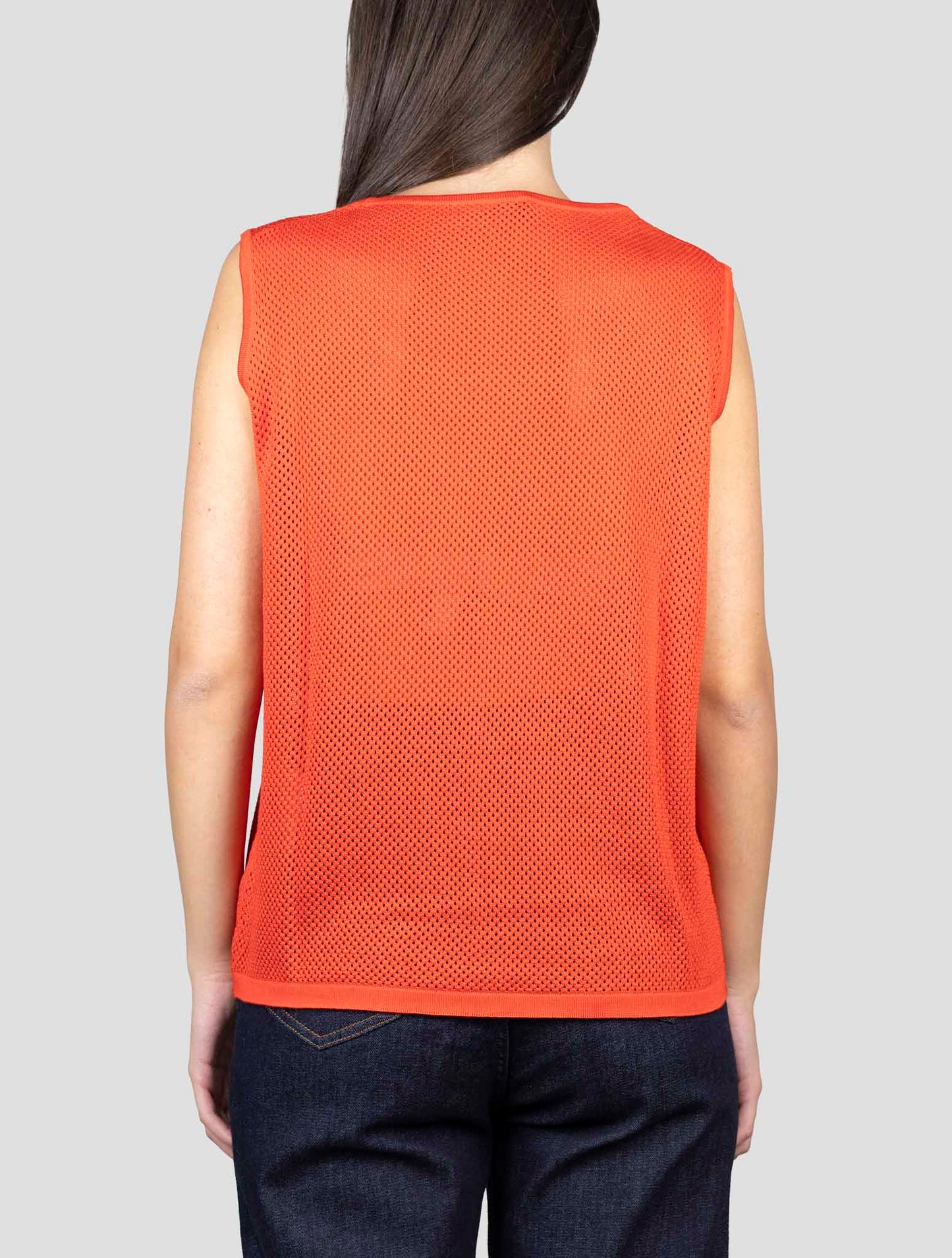 Kiton Red Silk Tank Top