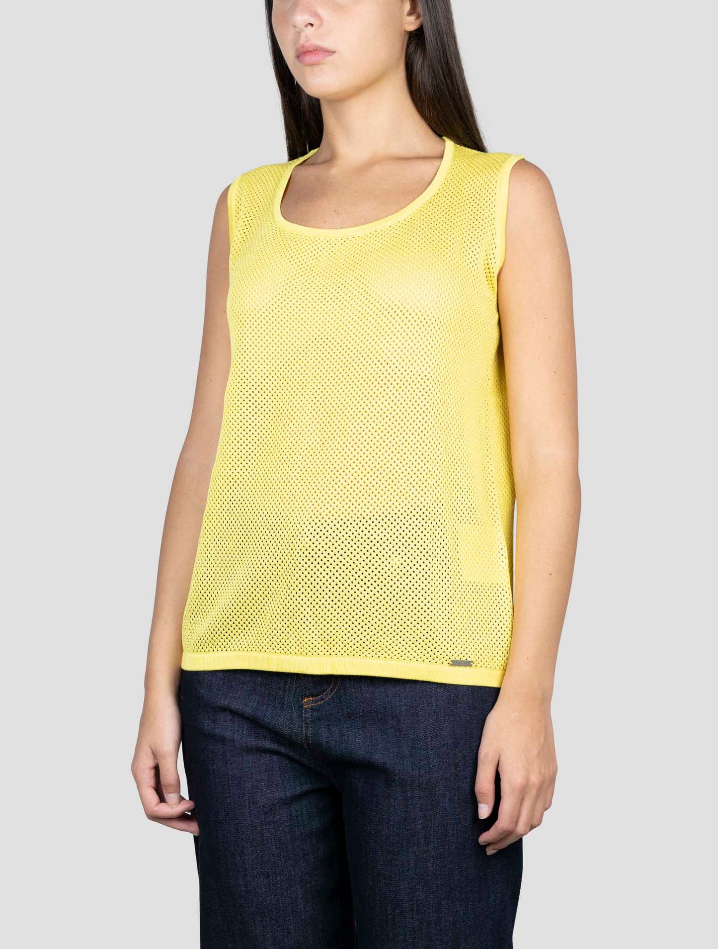 Kiton Yellow Silk Tank Top