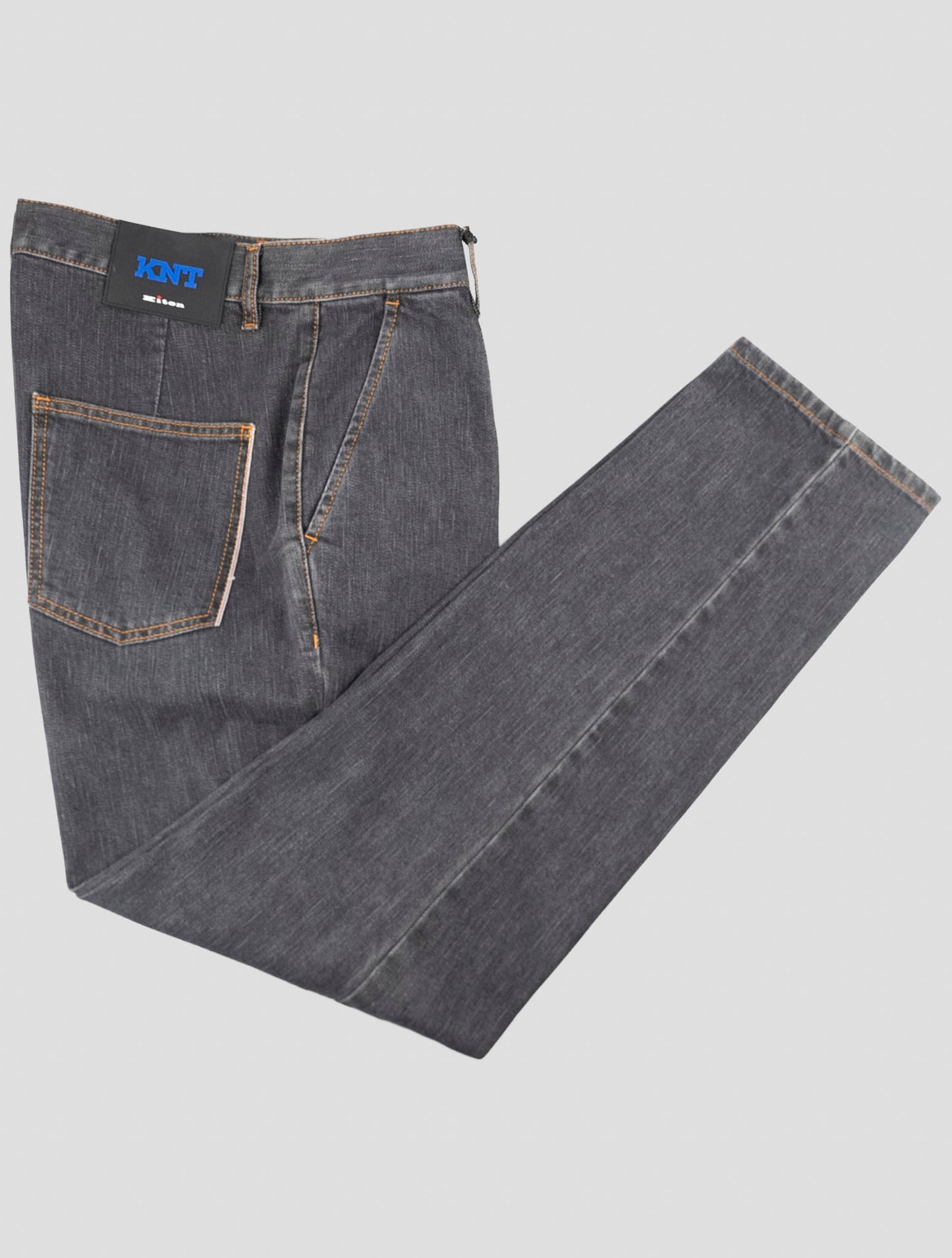 Kiton Knt Gray Cotton Pe Jeans
