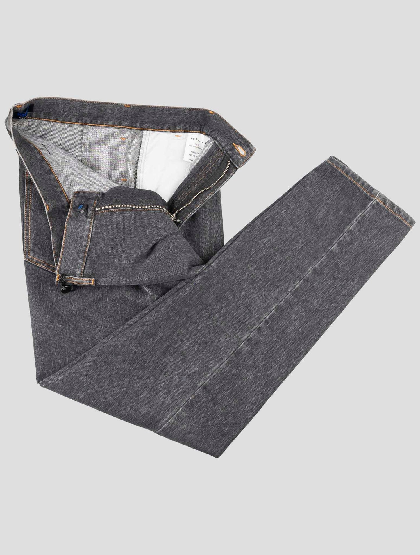 Kiton Knt Gray Cotton Pe Jeans