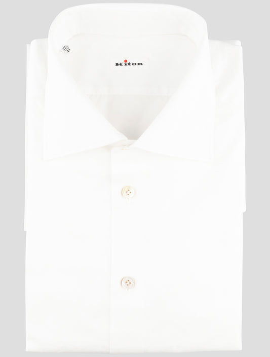 Kiton White Cotton Shirt