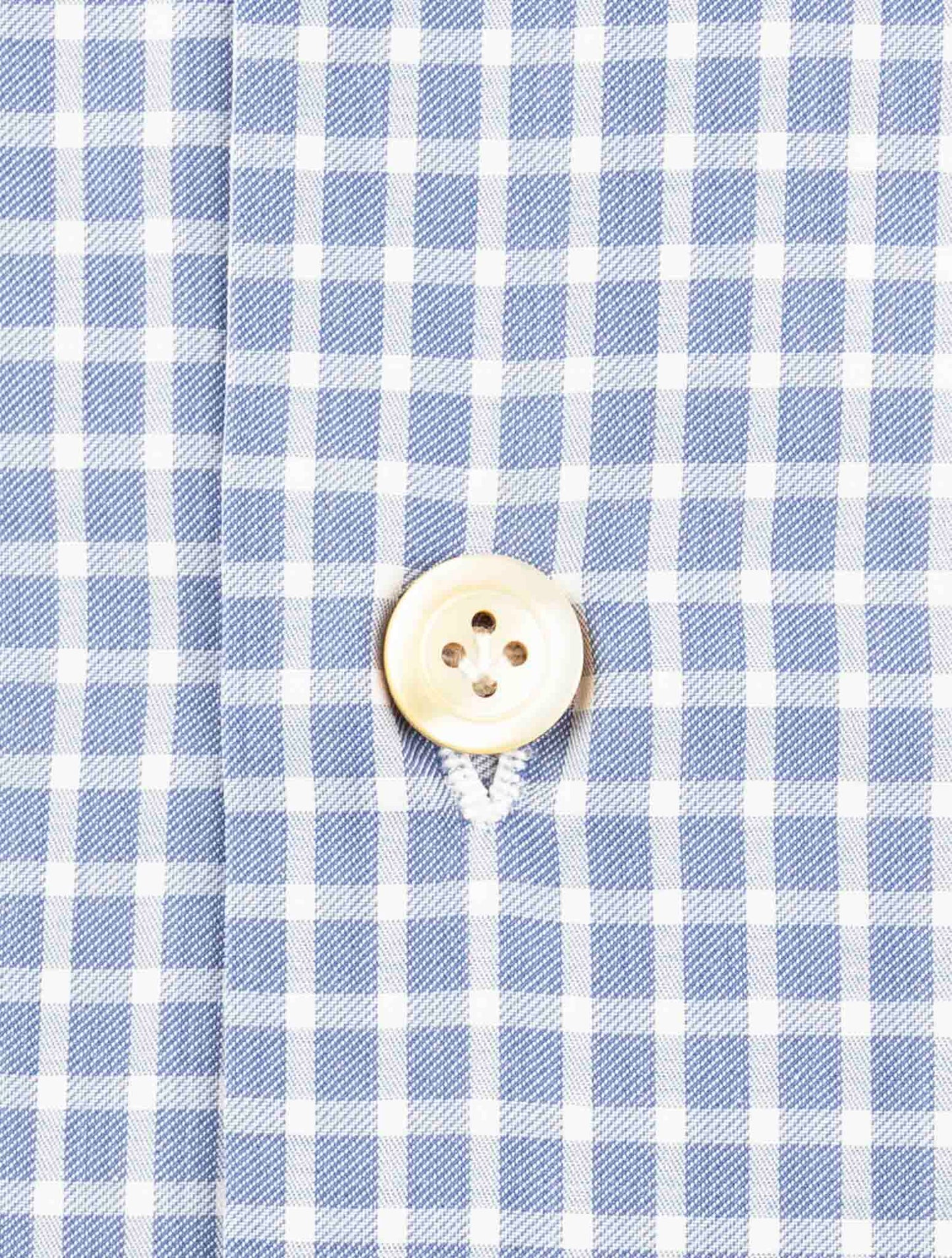 Kiton Blue Cotton Shirt