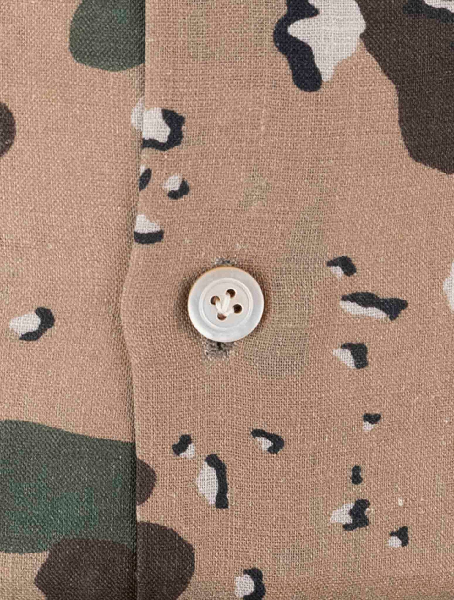 Kiton Green Linen Korean Shirt