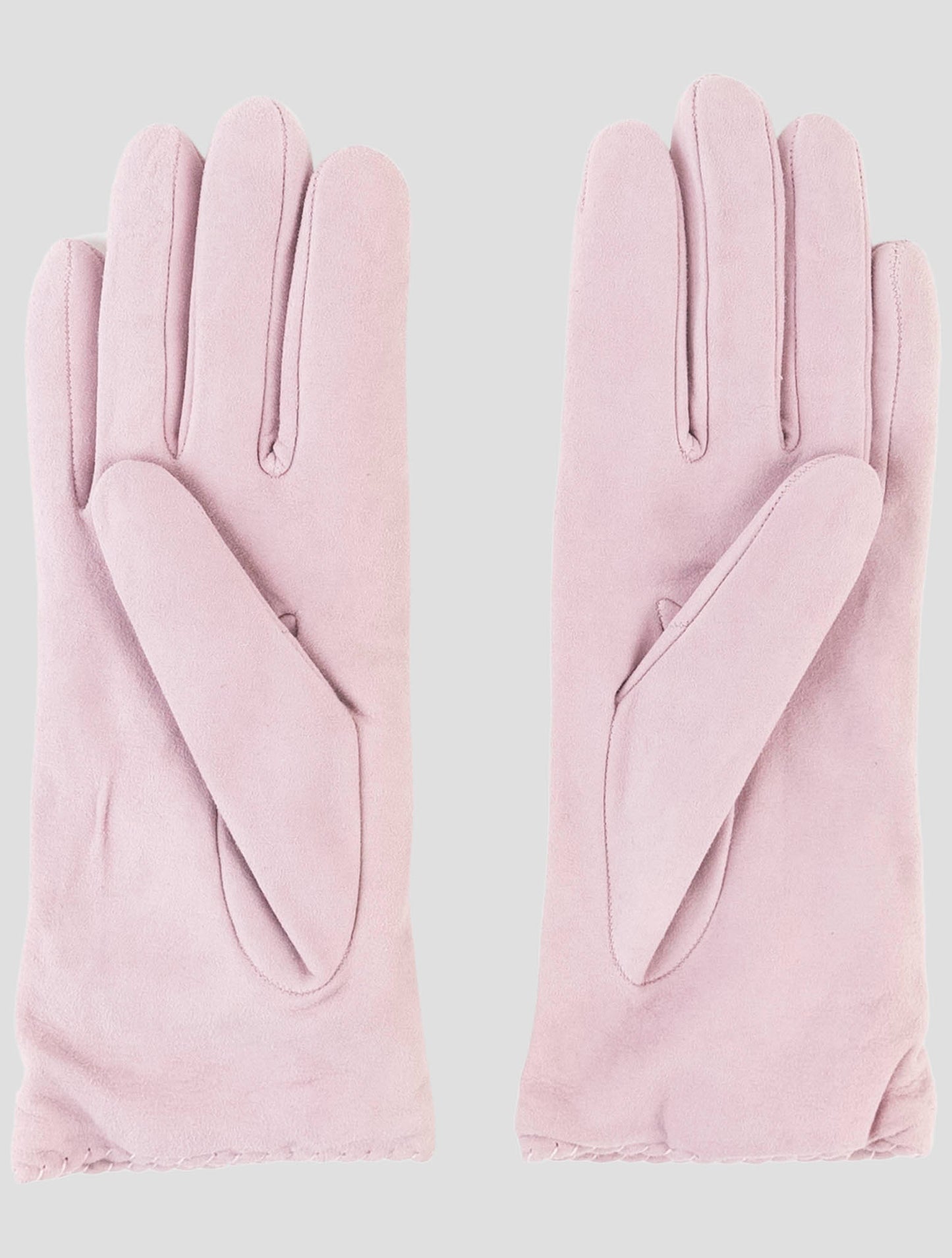 Kiton Pink Leather Gloves