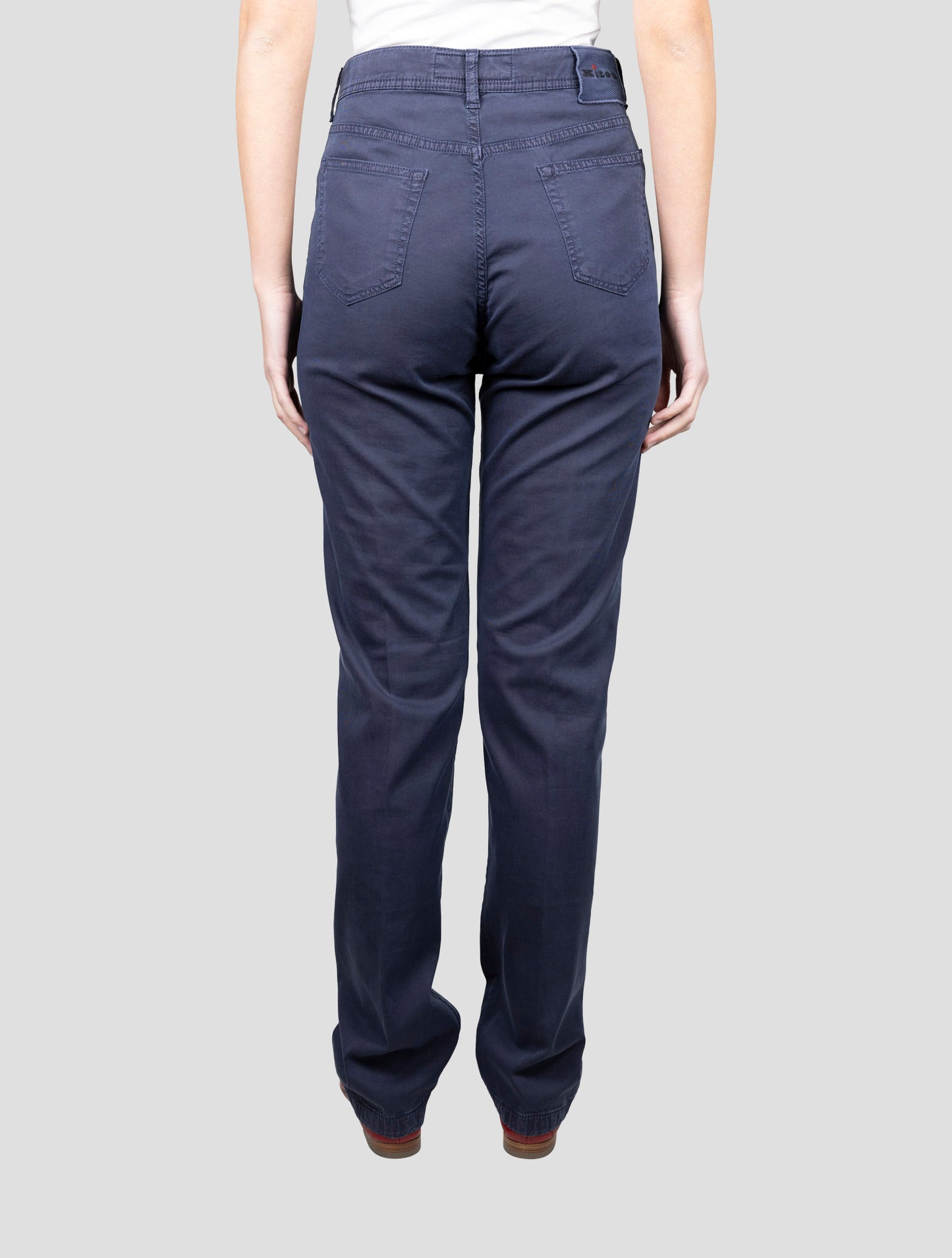 Kiton Blue Cotton Silk Ea Jeans