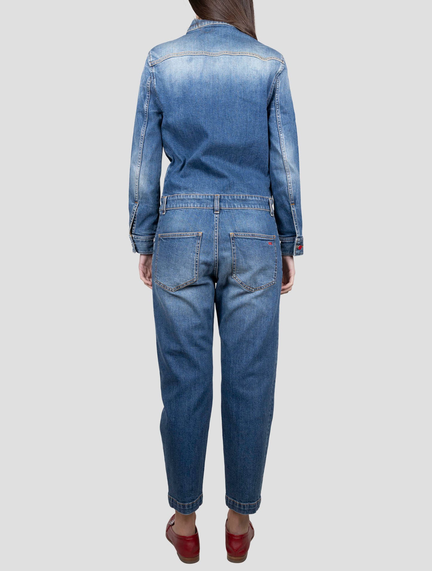Kiton Blue Cotton Ea Jumpsuit