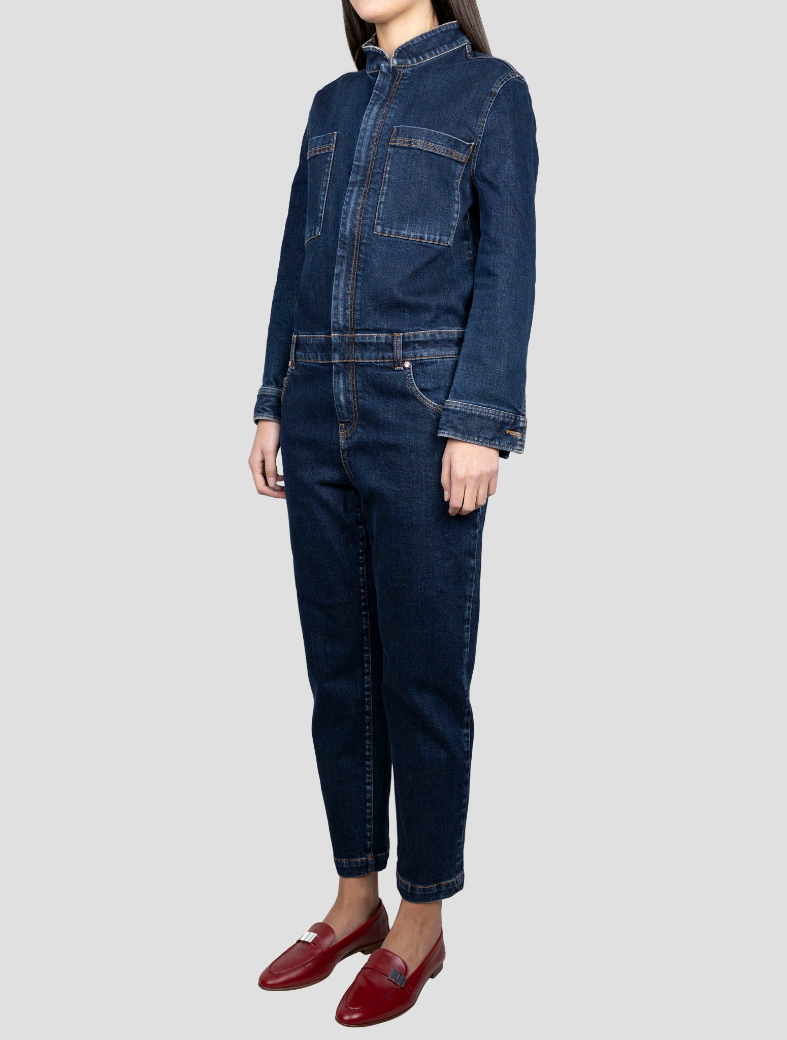 Kiton Blue Cotton Ea Jumpsuit