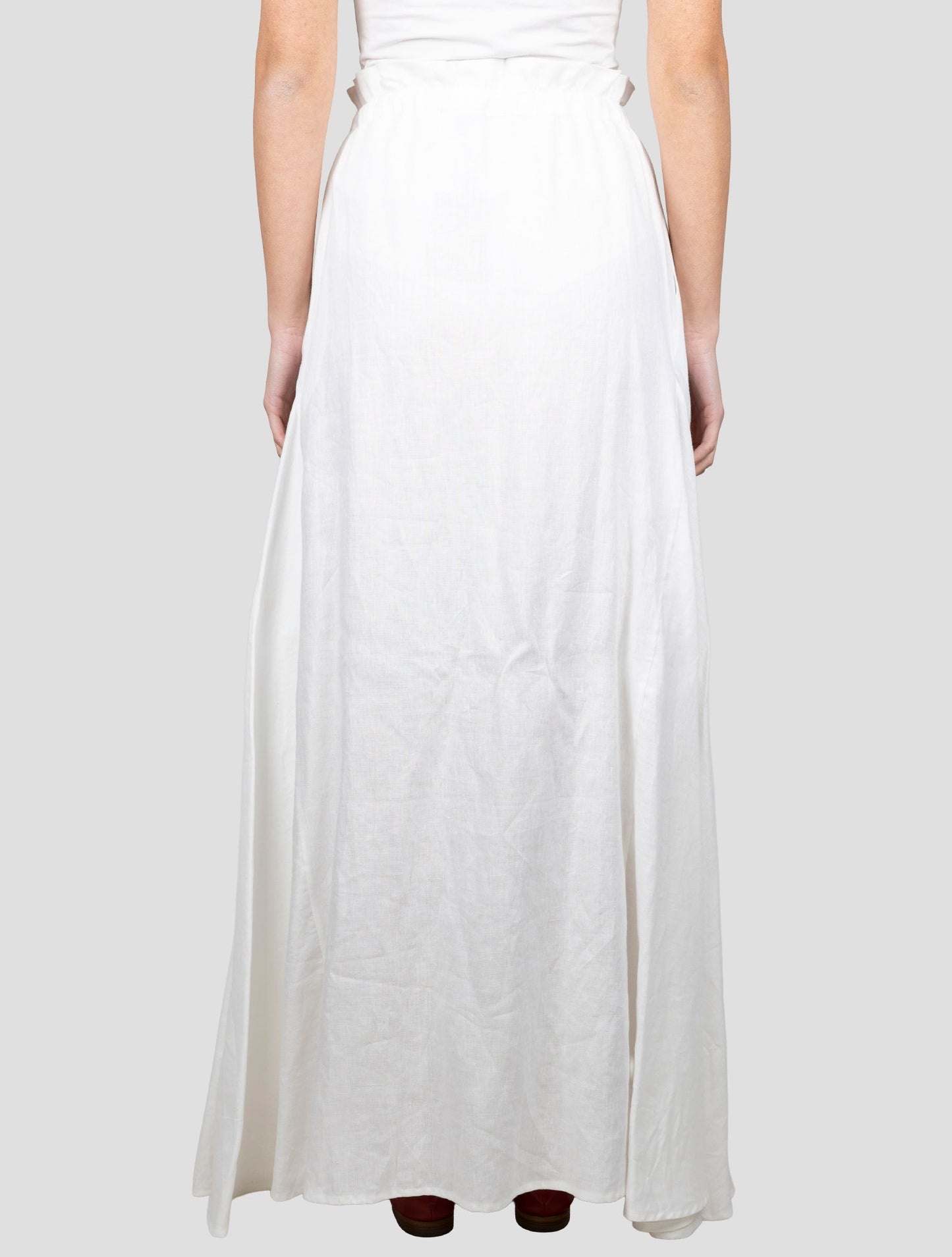Kiton White Linen Skirt