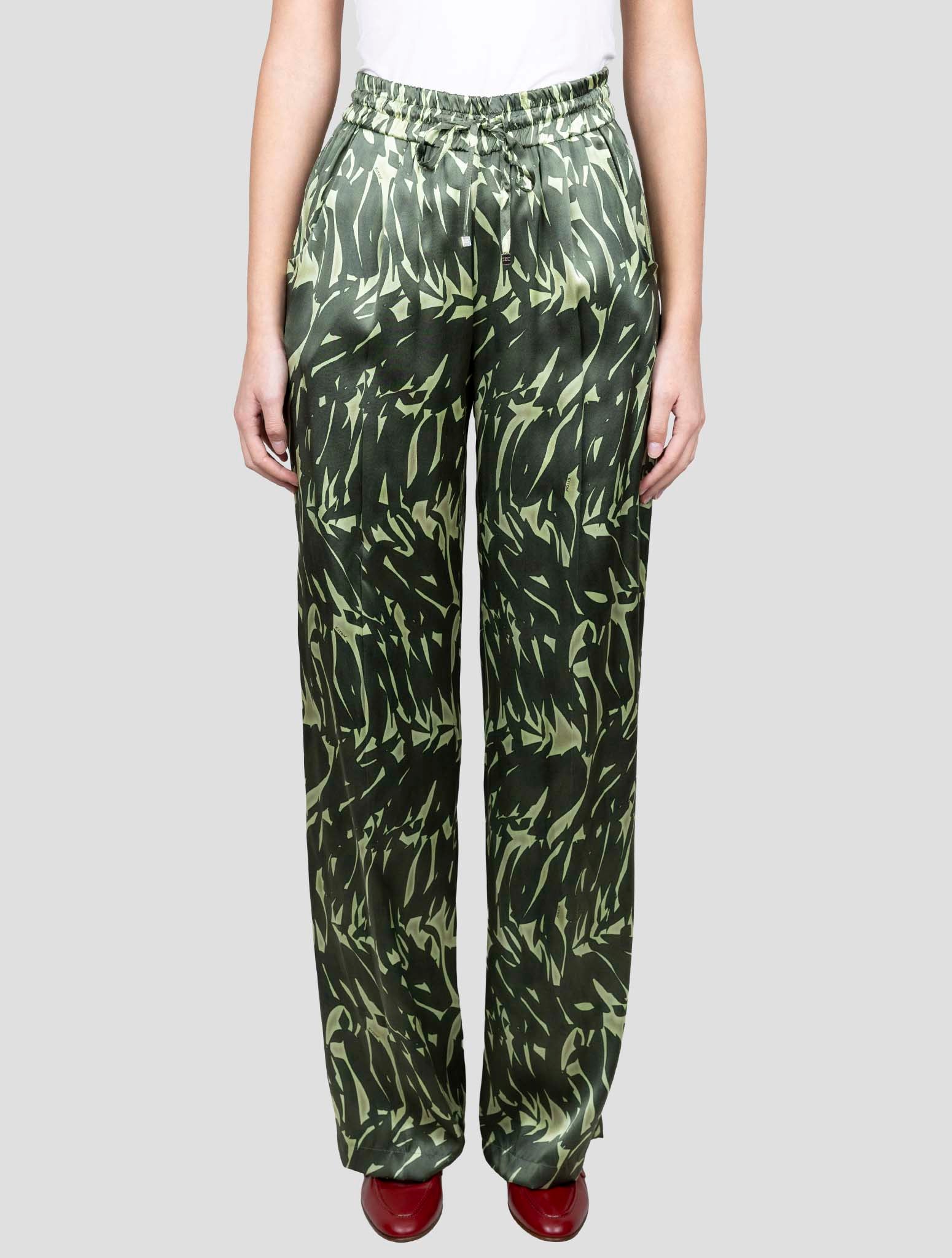 Kiton Green Silk Pants