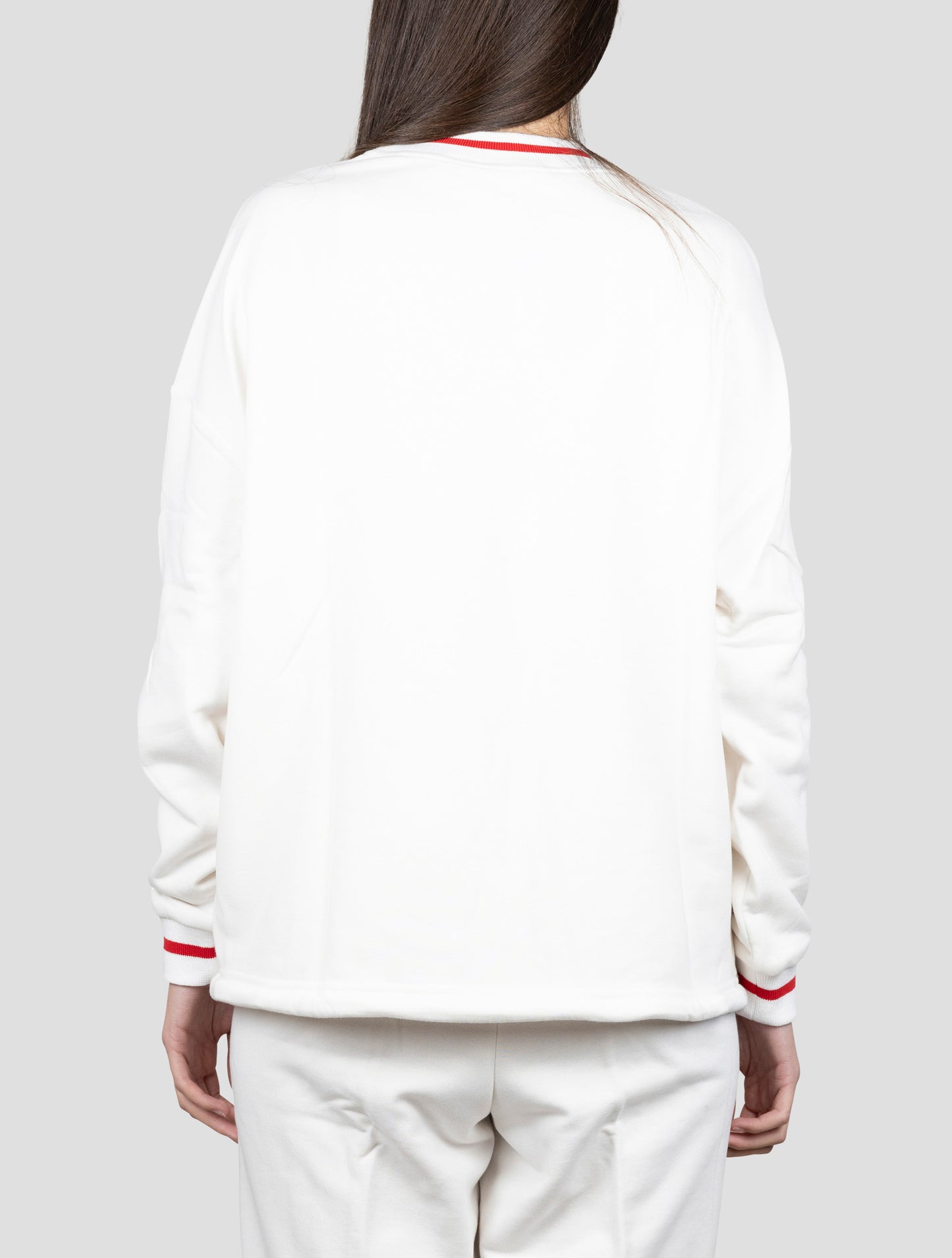 Kiton White Cotton Cashmere Crewneck