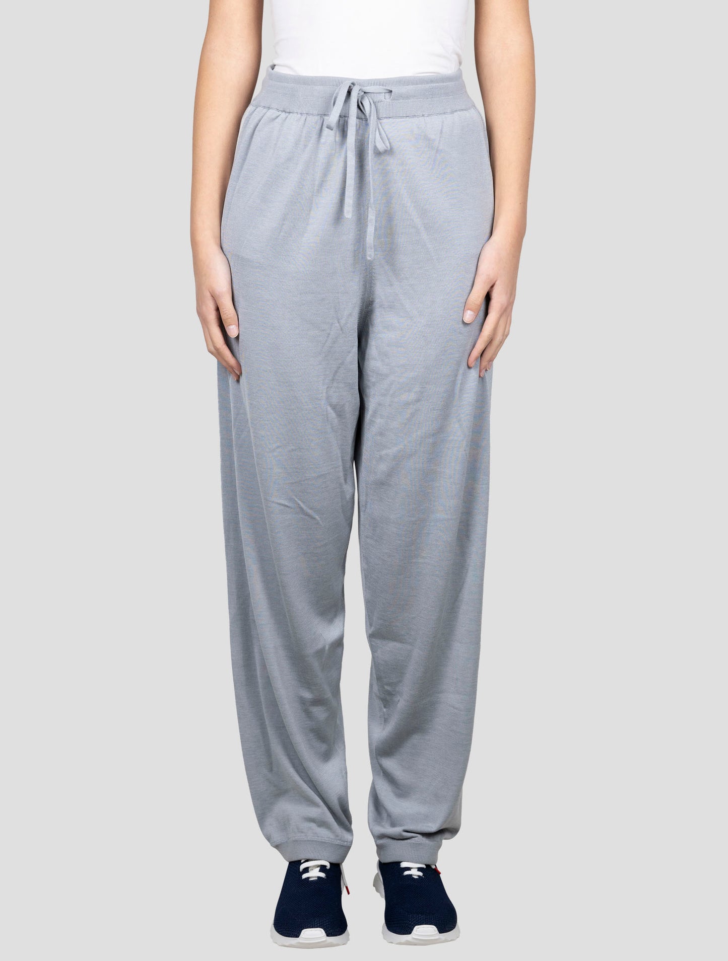 Kiton Gray Silk Cotton Pants