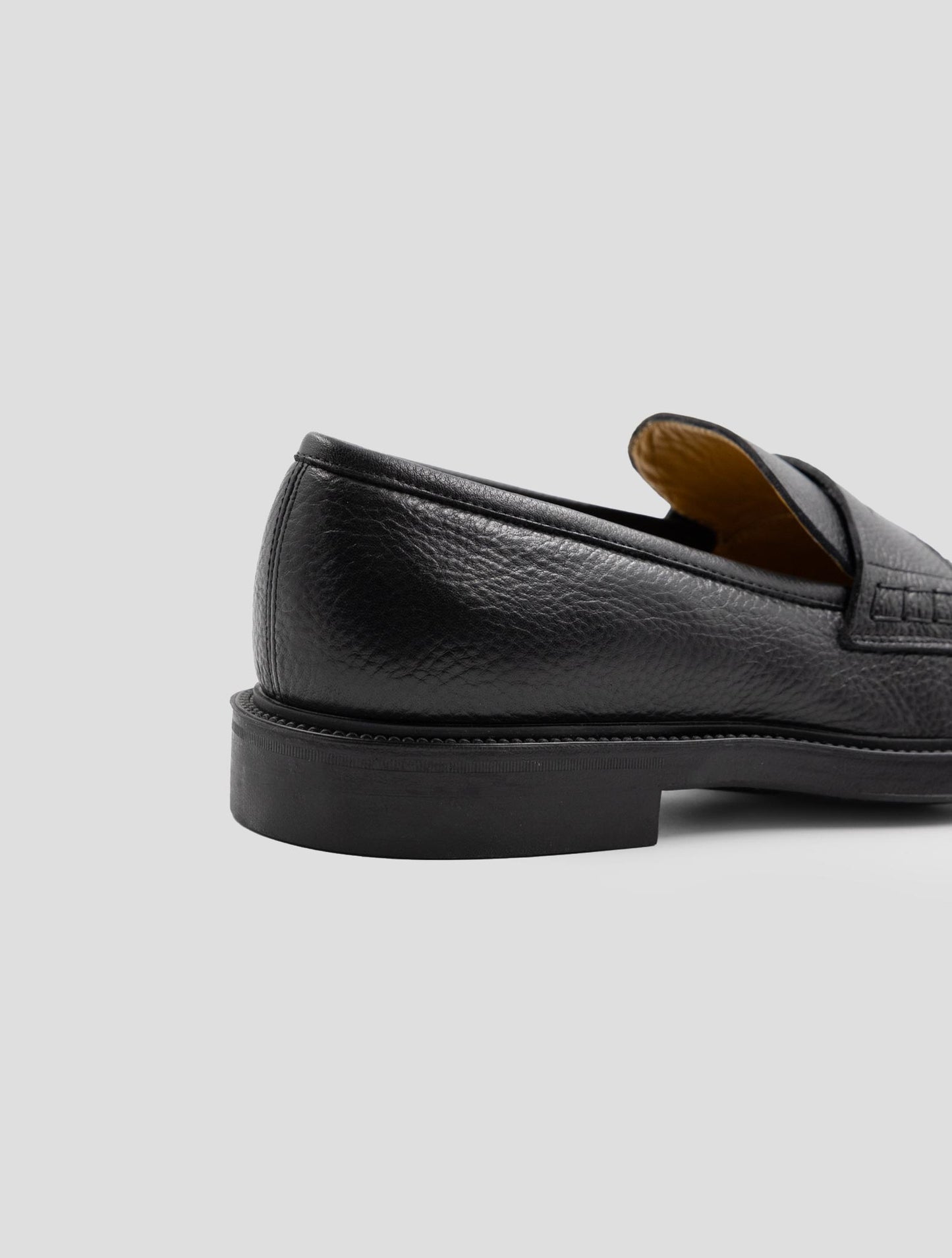Kiton Black Leather Loafers