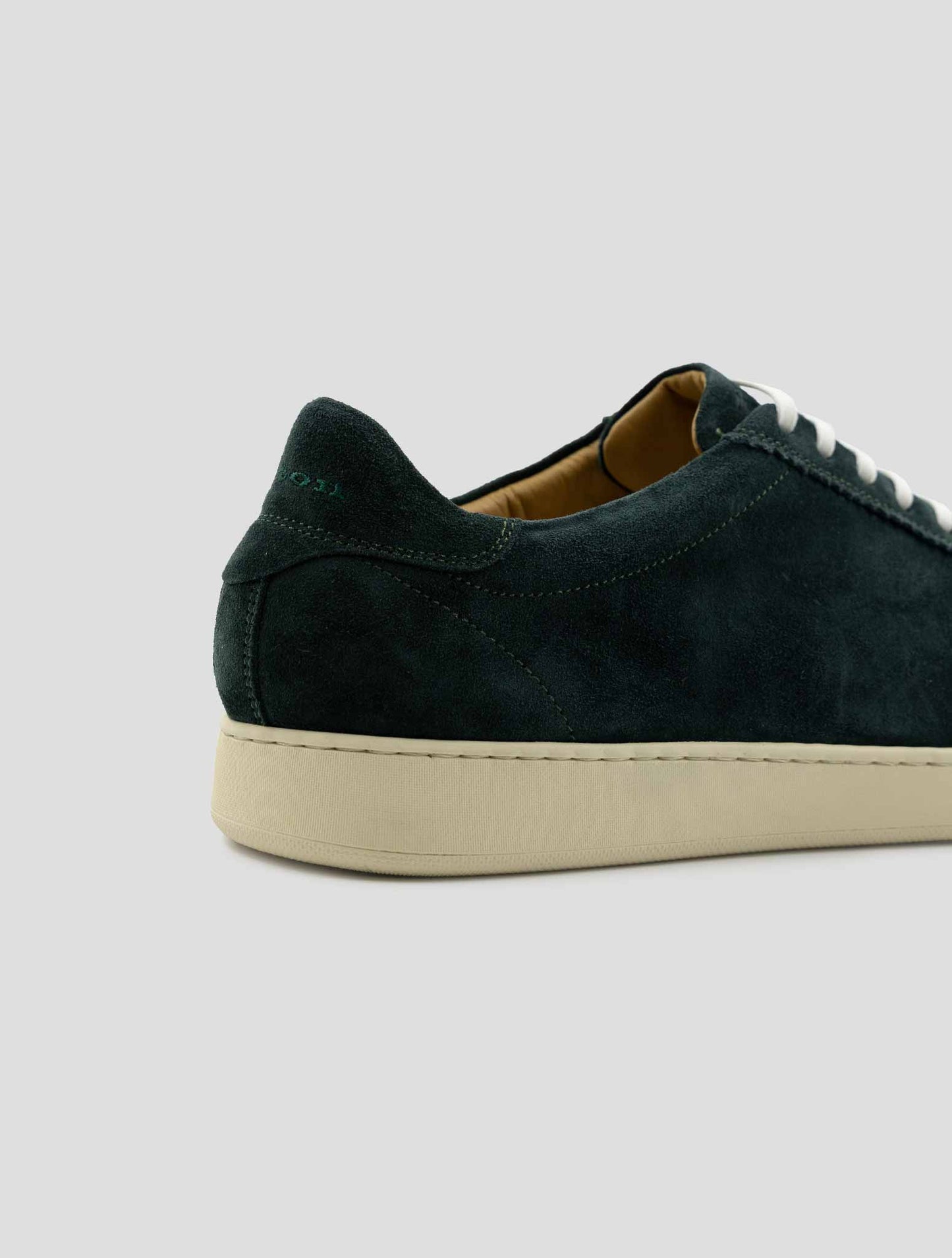 Kiton Green Leather Sneakers