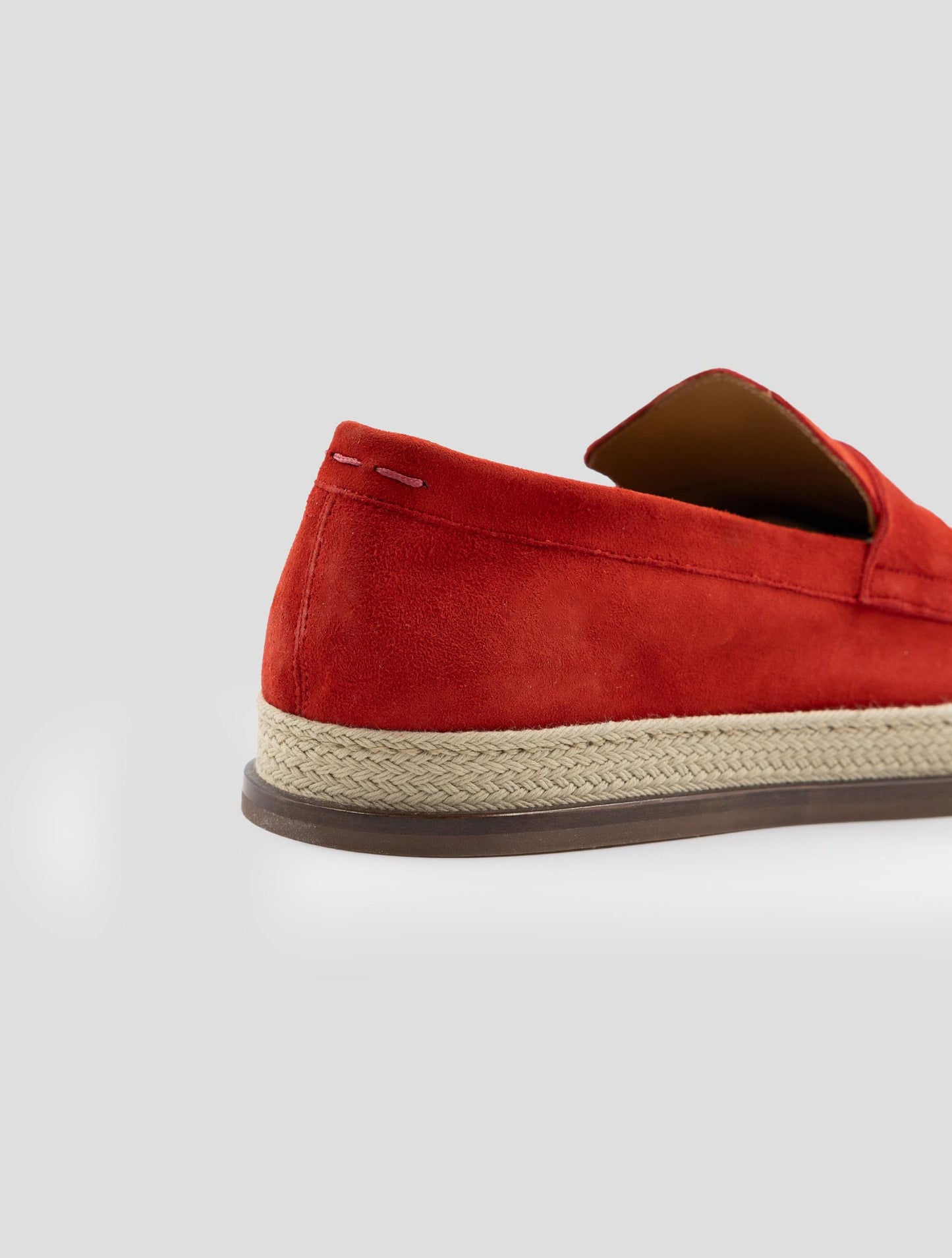 Kiton Red Leather Suede Sneakers
