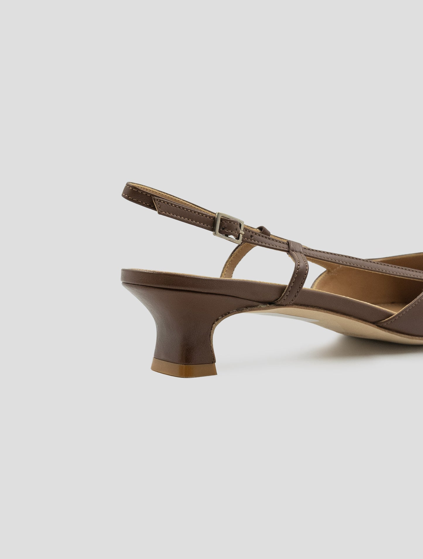 Kiton Brown Leather Slingbacks