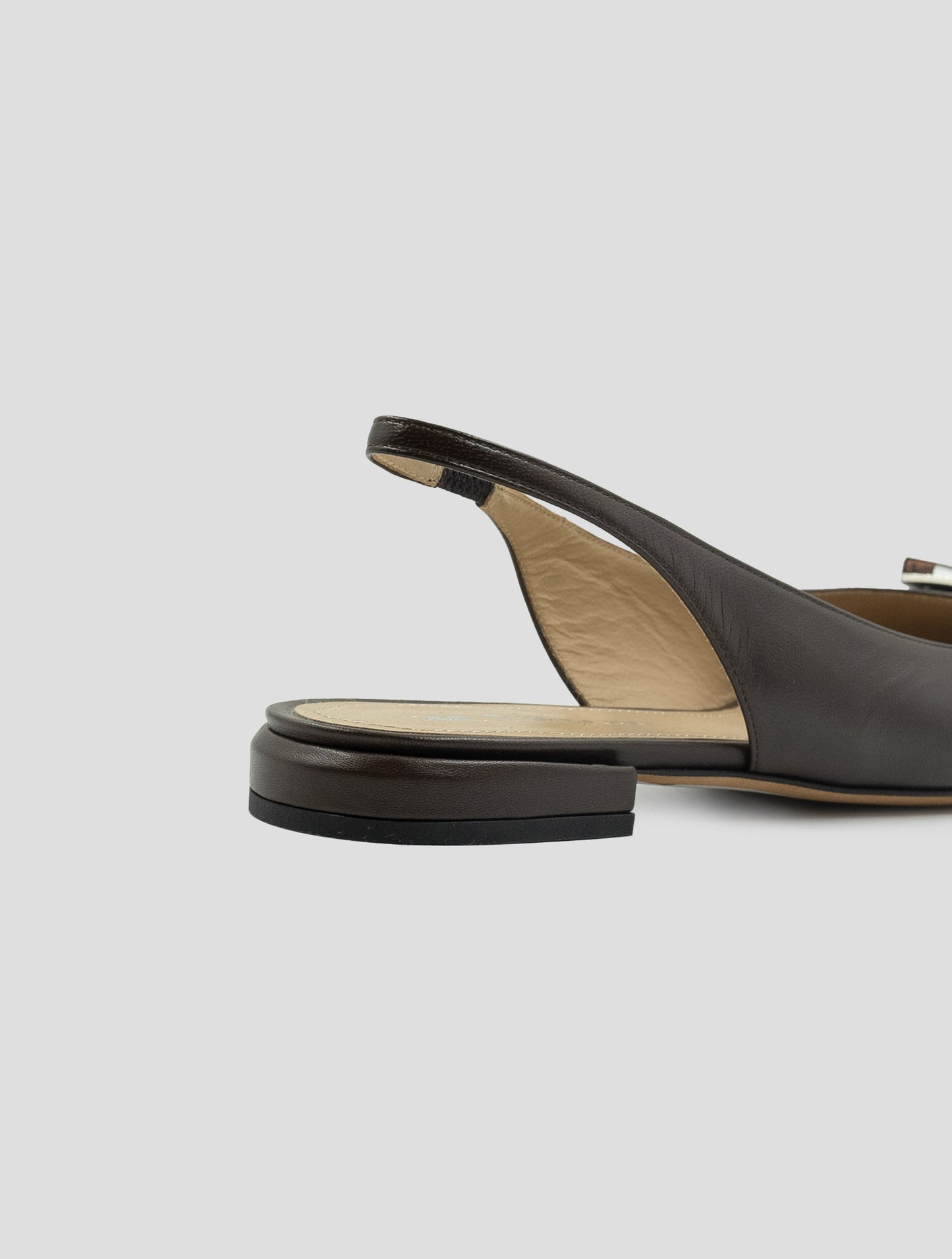 Kiton Brown Leather Ballerina