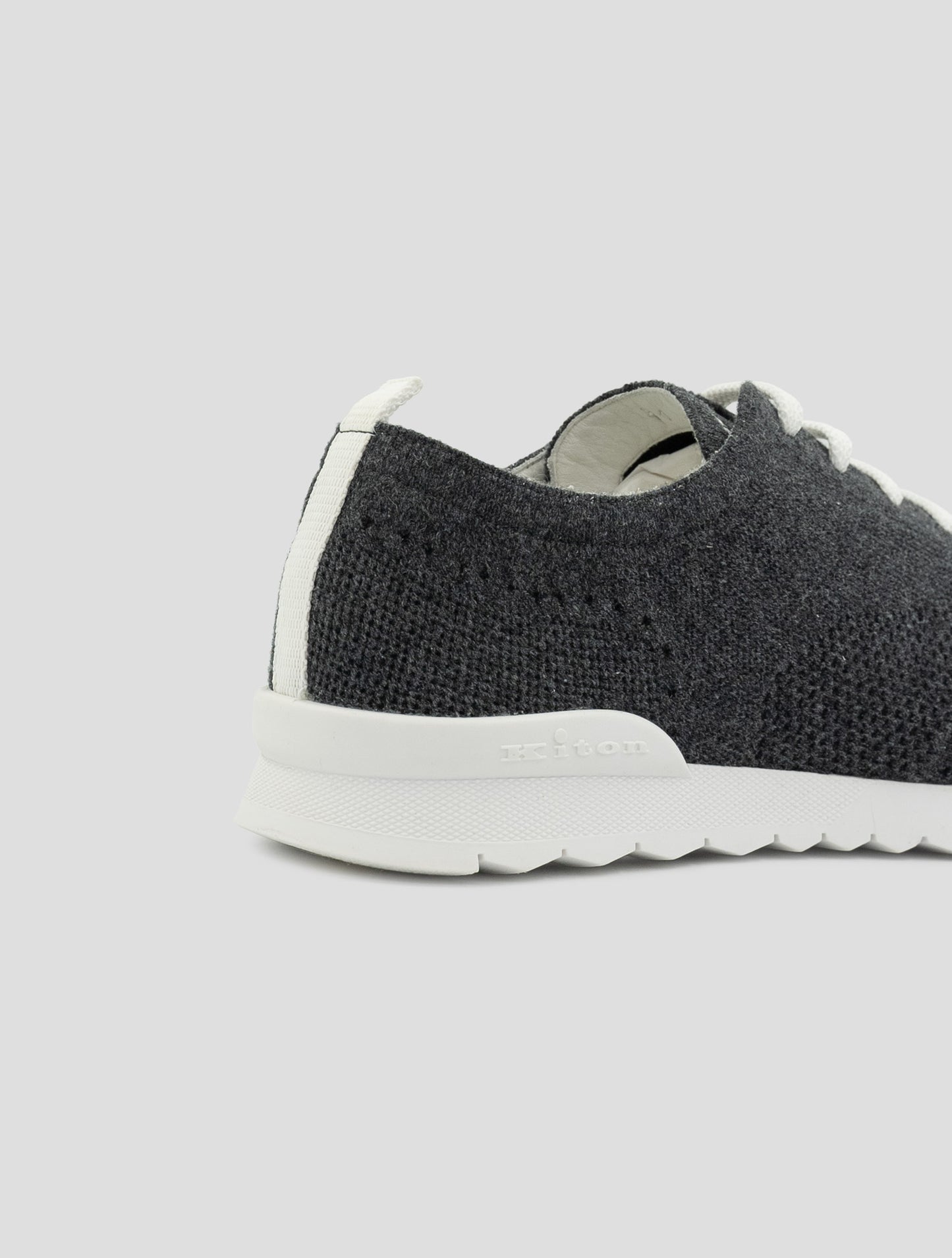 Kiton Gray Cashmere Sneakers