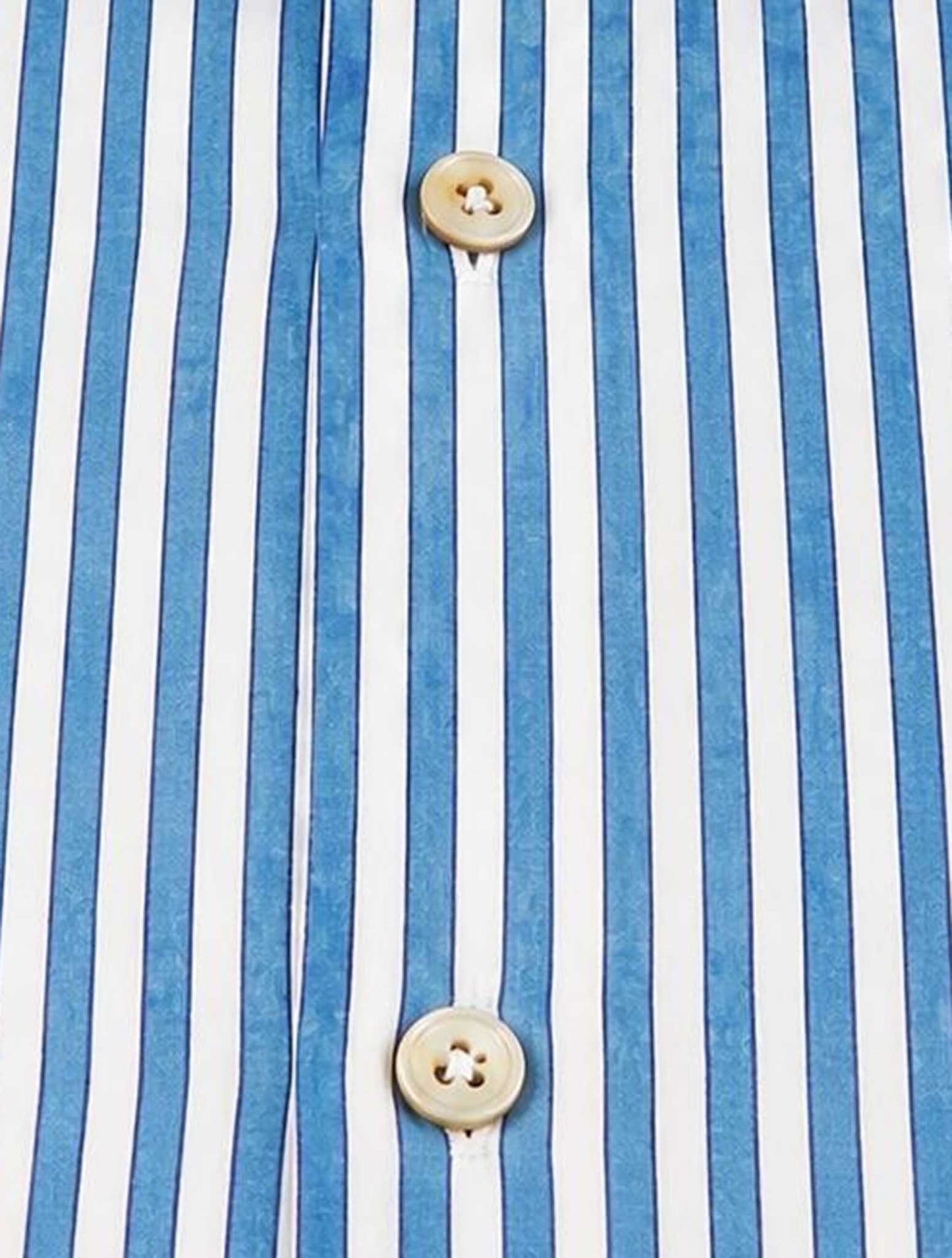Kiton Blue White Cotton Ea Shirt