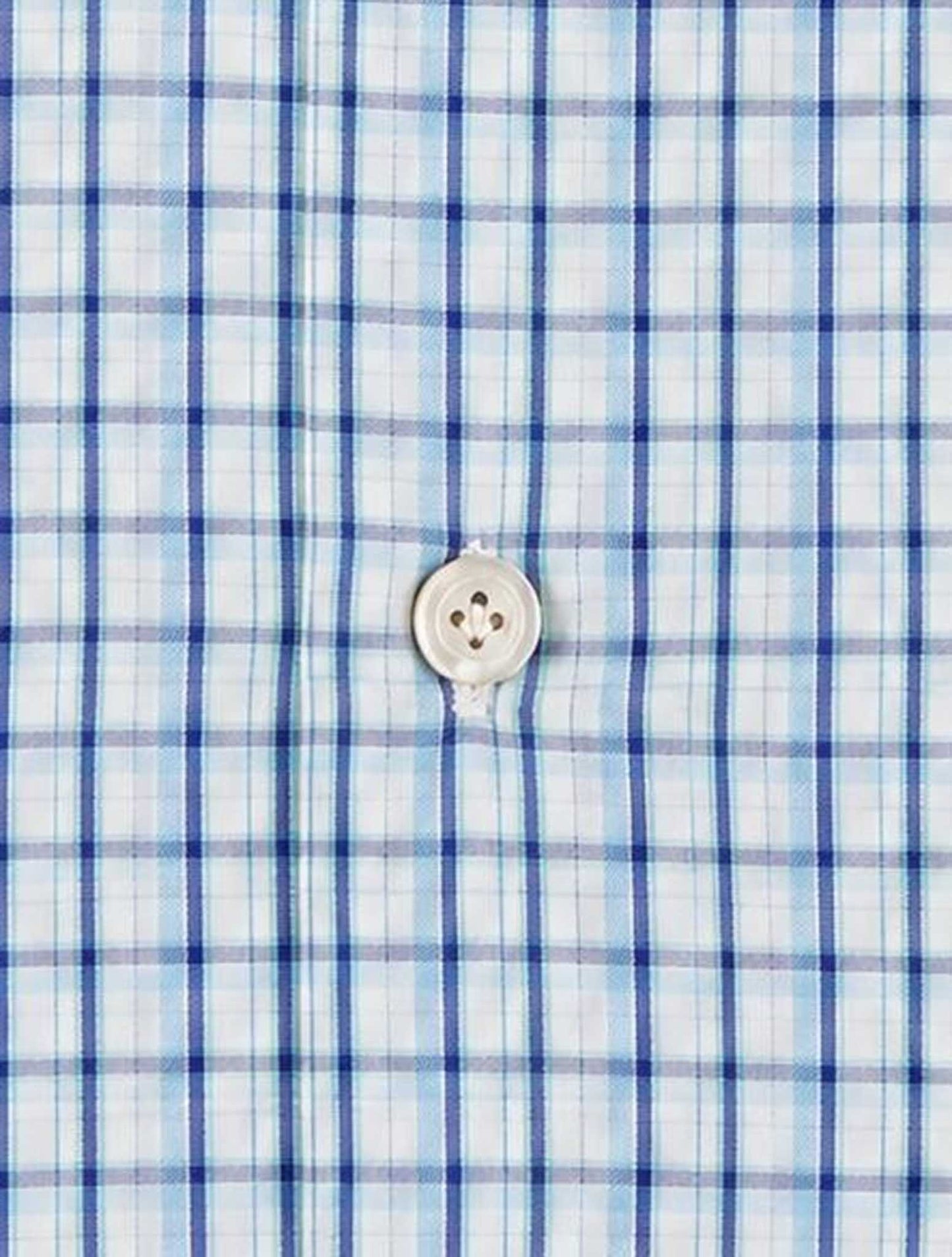 Kiton Blue White Cotton Shirt