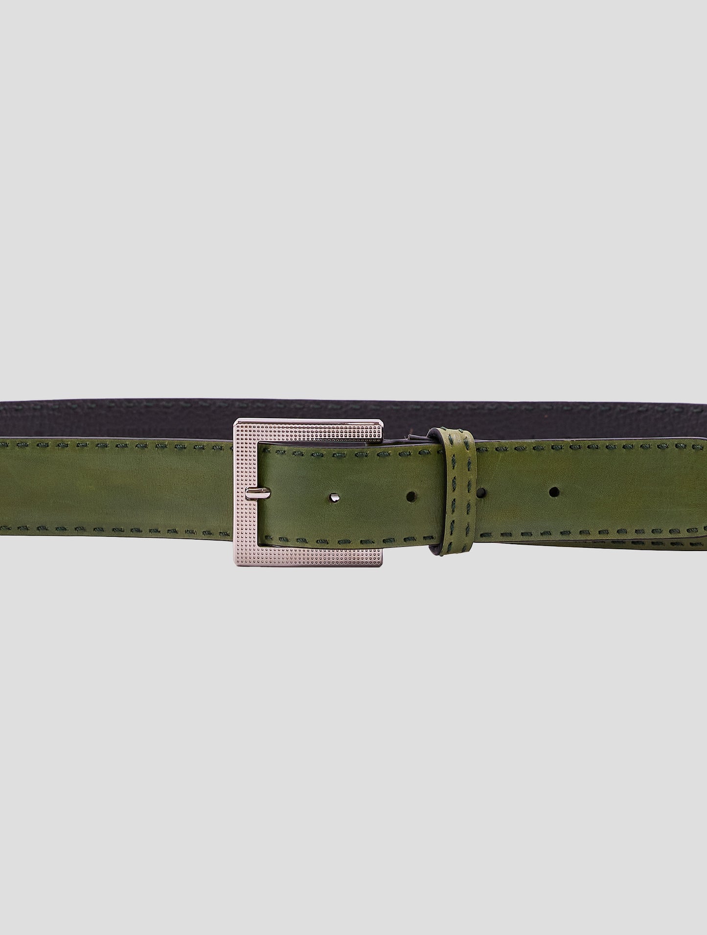 Kiton Green Leather Belt