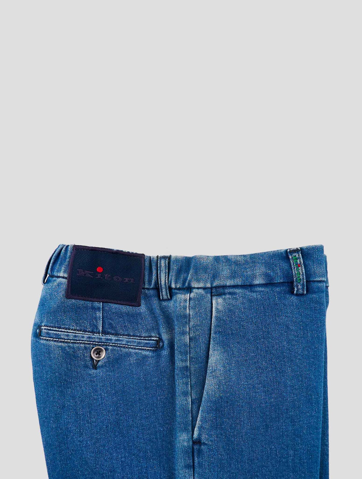 Kiton Blue Cotton Cashmere Ea Jeans