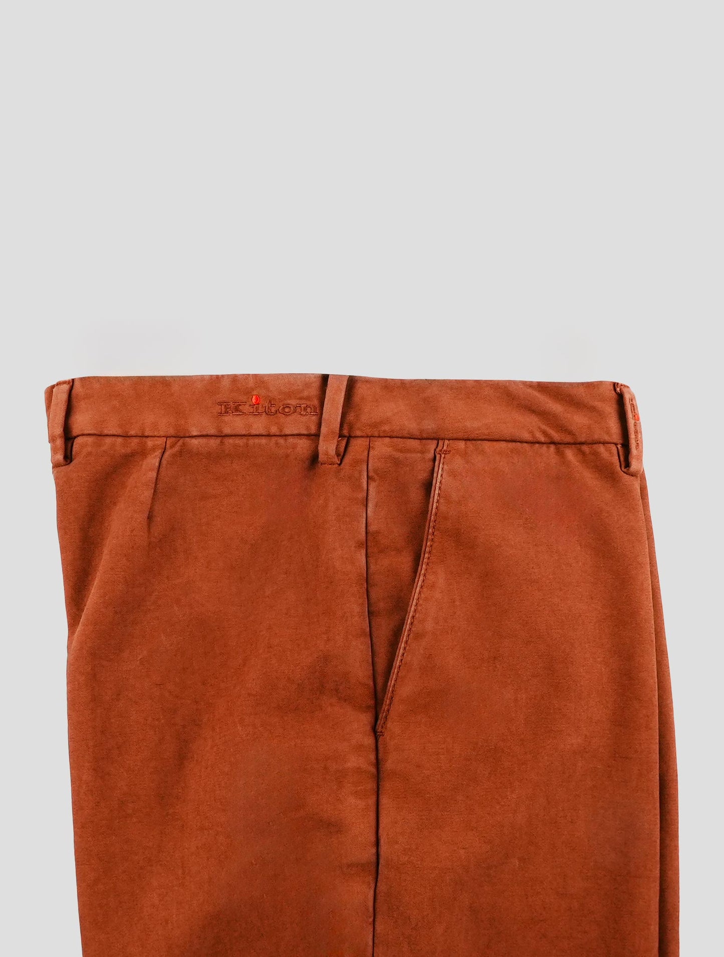 Kiton Brown Cotton Ea Pants