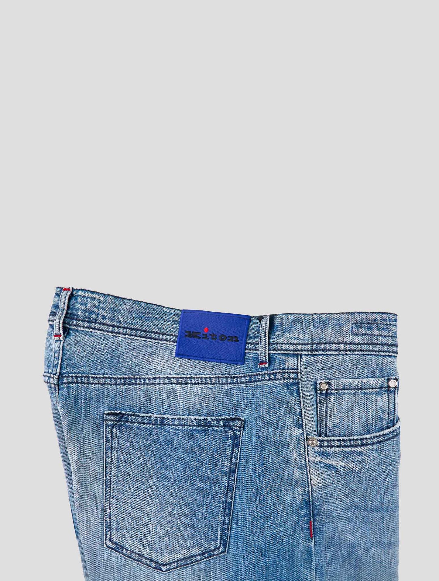 Kiton Light Blue Cotton Ea Jeans