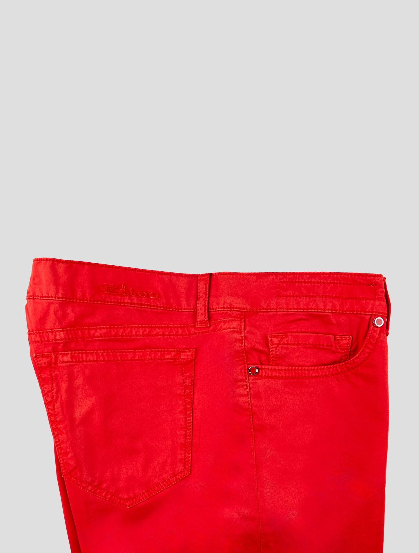 Kiton Red Cotton Ea Jeans