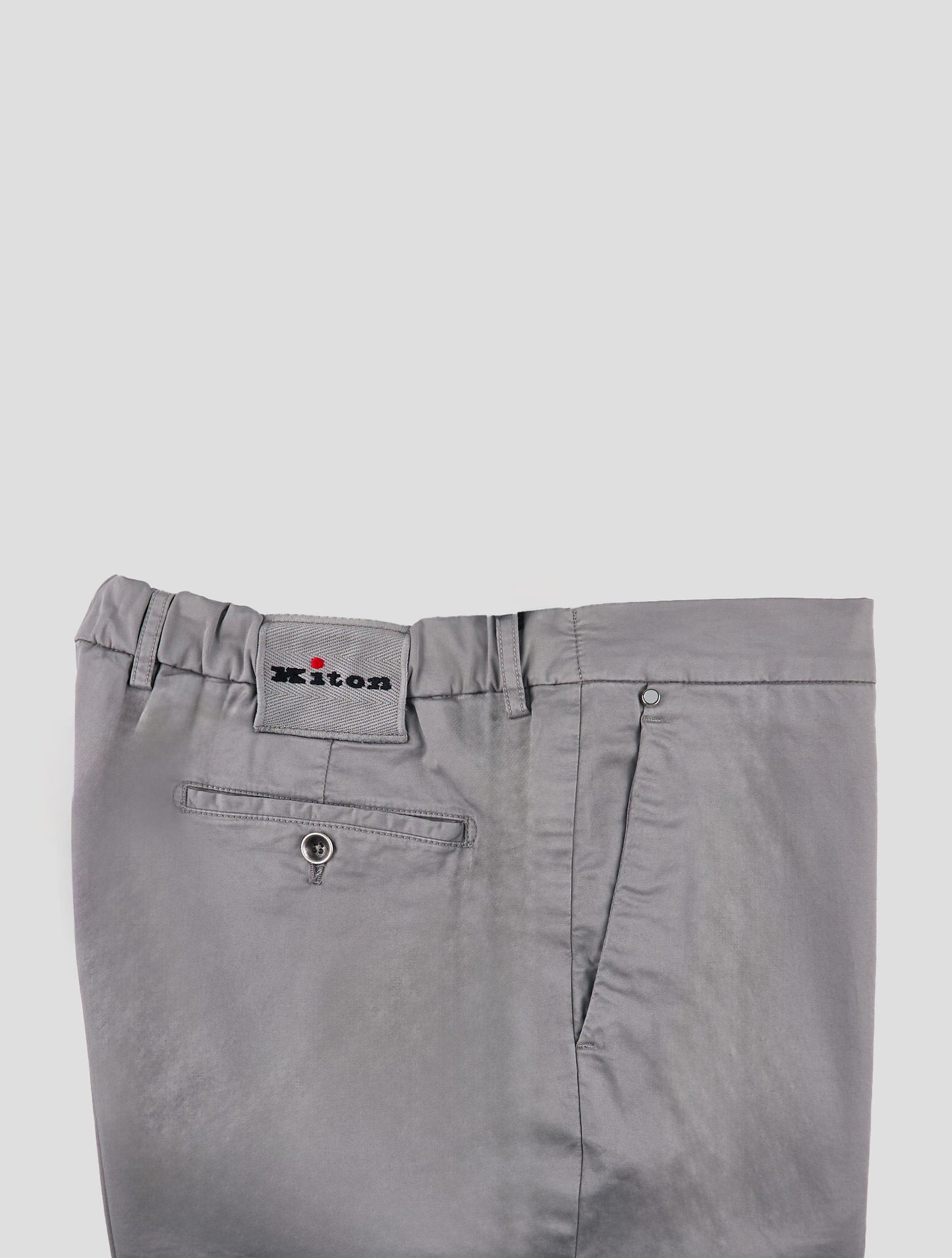 Kiton Gray Cotton Ea Pants