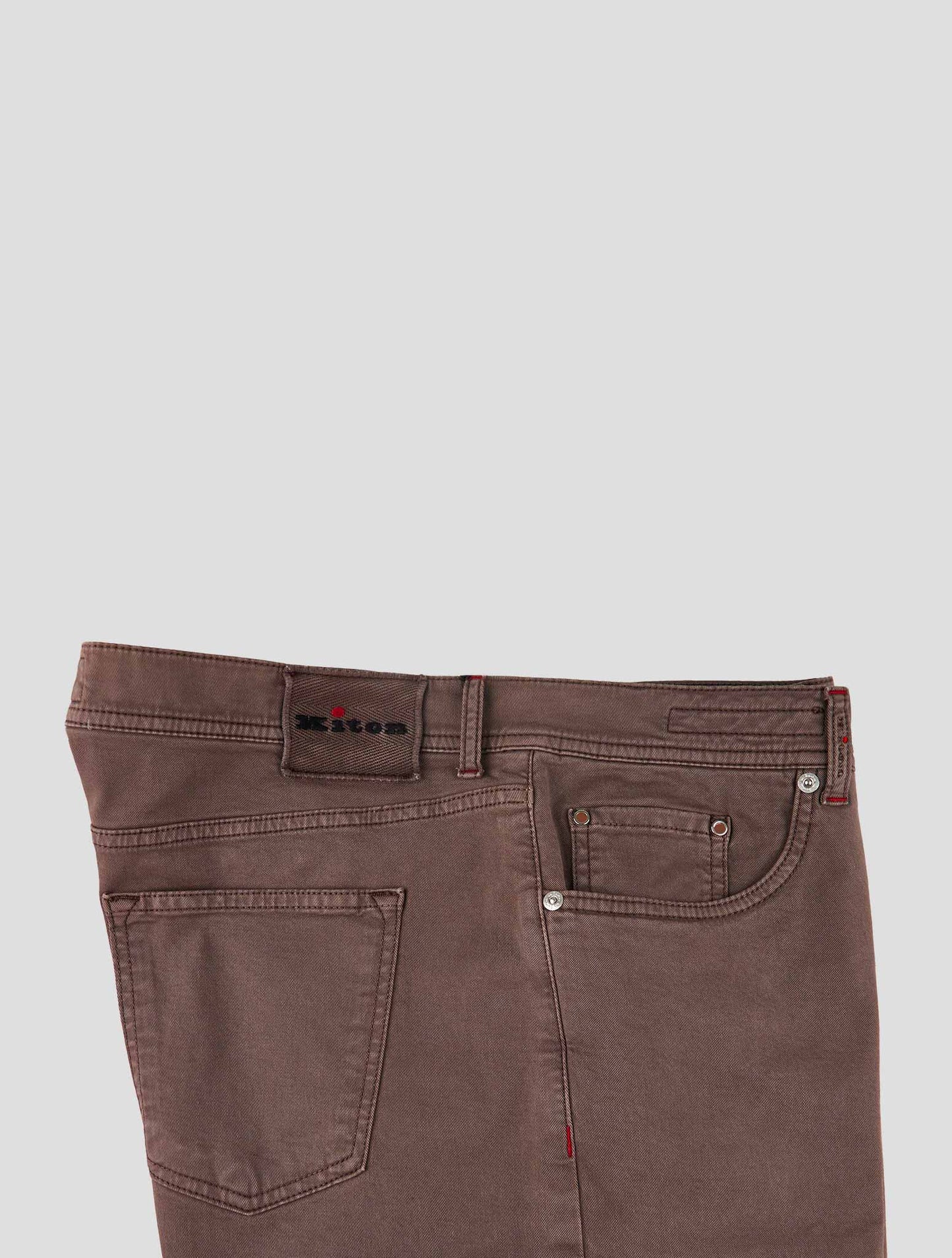 Kiton Brown Cotton Ea Jeans