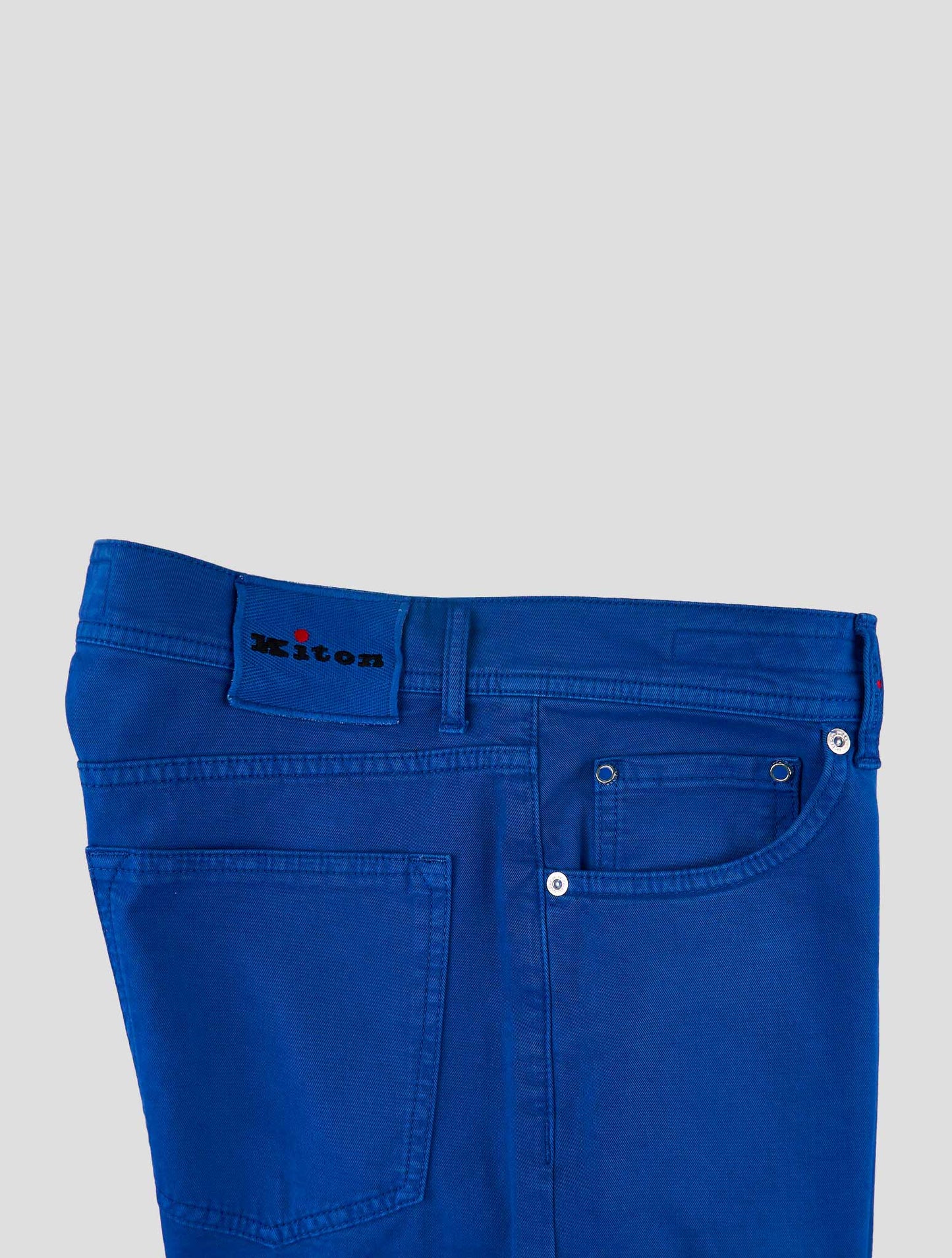 Kiton Blue Cotton Cashmere Ea Jeans
