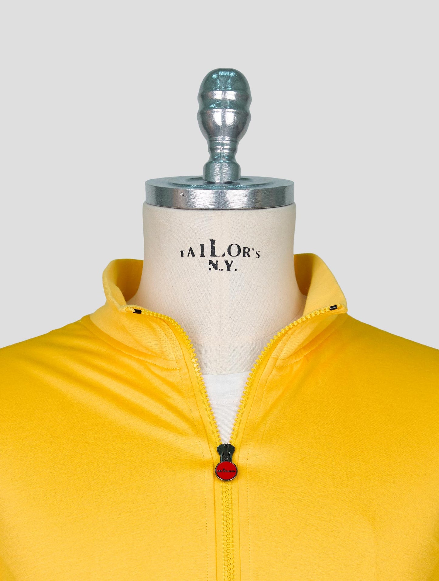 Kiton Yellow Cotton Sweater Full Zip