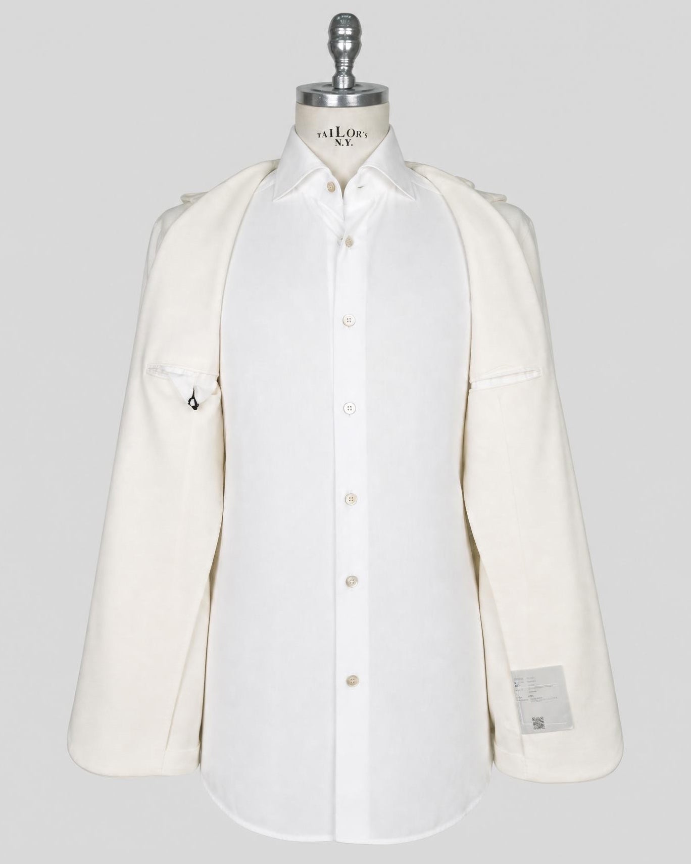 Kiton Knt White Cashmere Cotton Pa Blazer