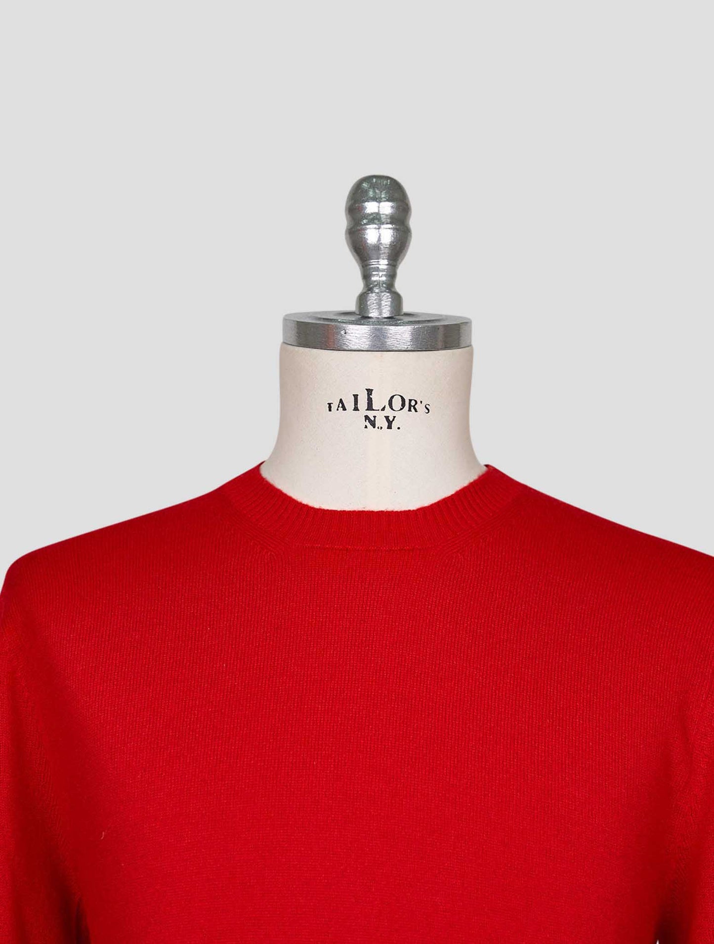 Kiton Red Cashmere Sweater Crewneck