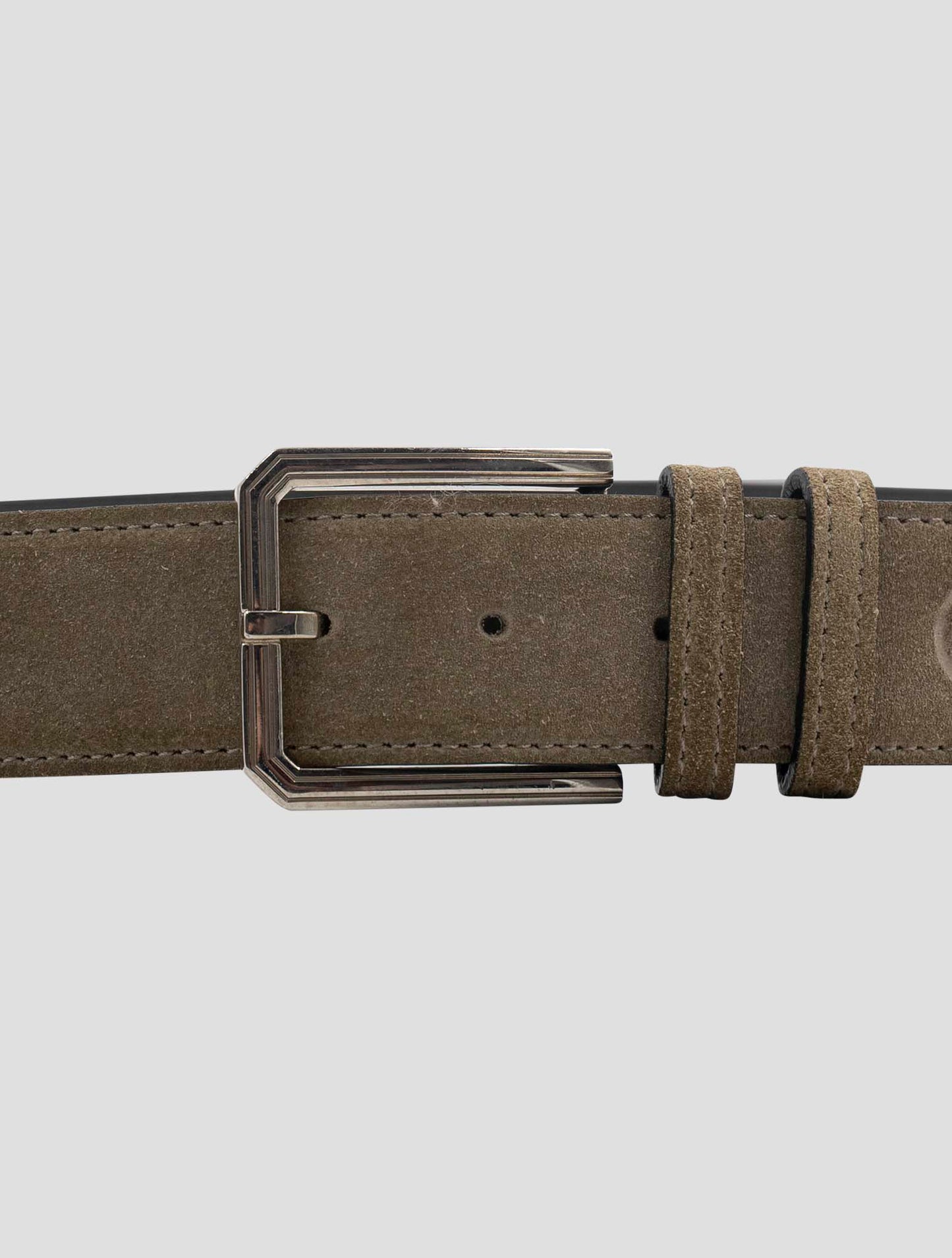 Kiton Beige Leather Suede Belt