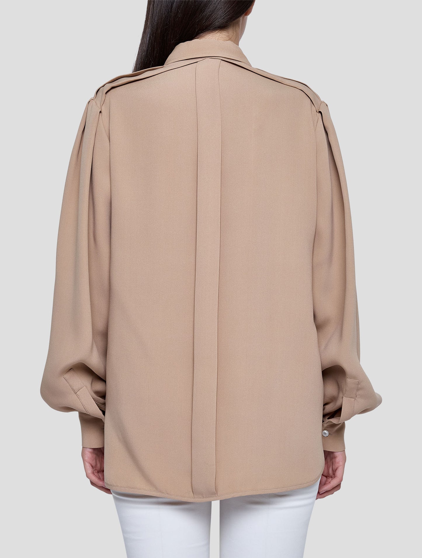 Kiton Beige Silk Shirt Women