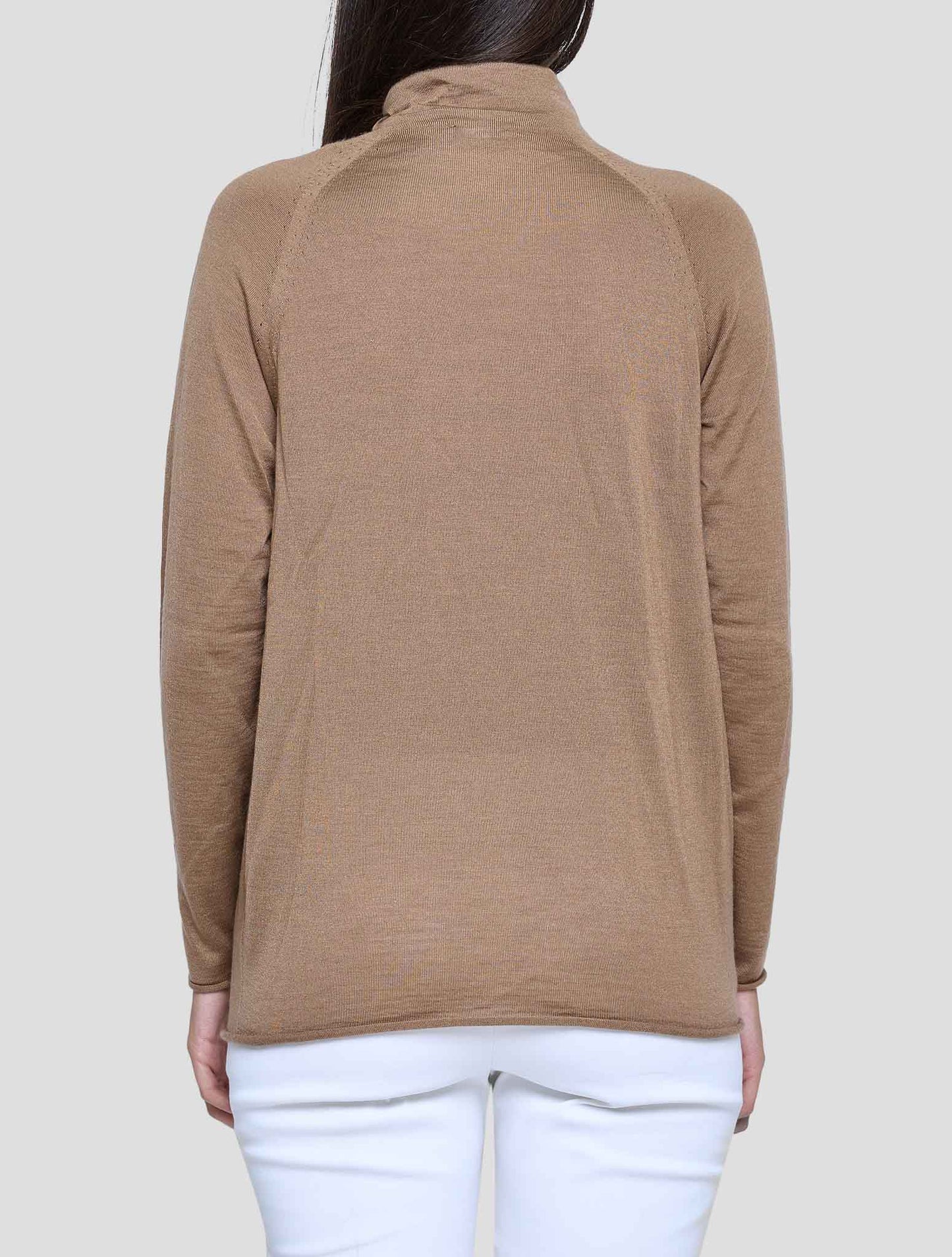 Kiton Brown Cashmere Silk Sweater Turtleneck