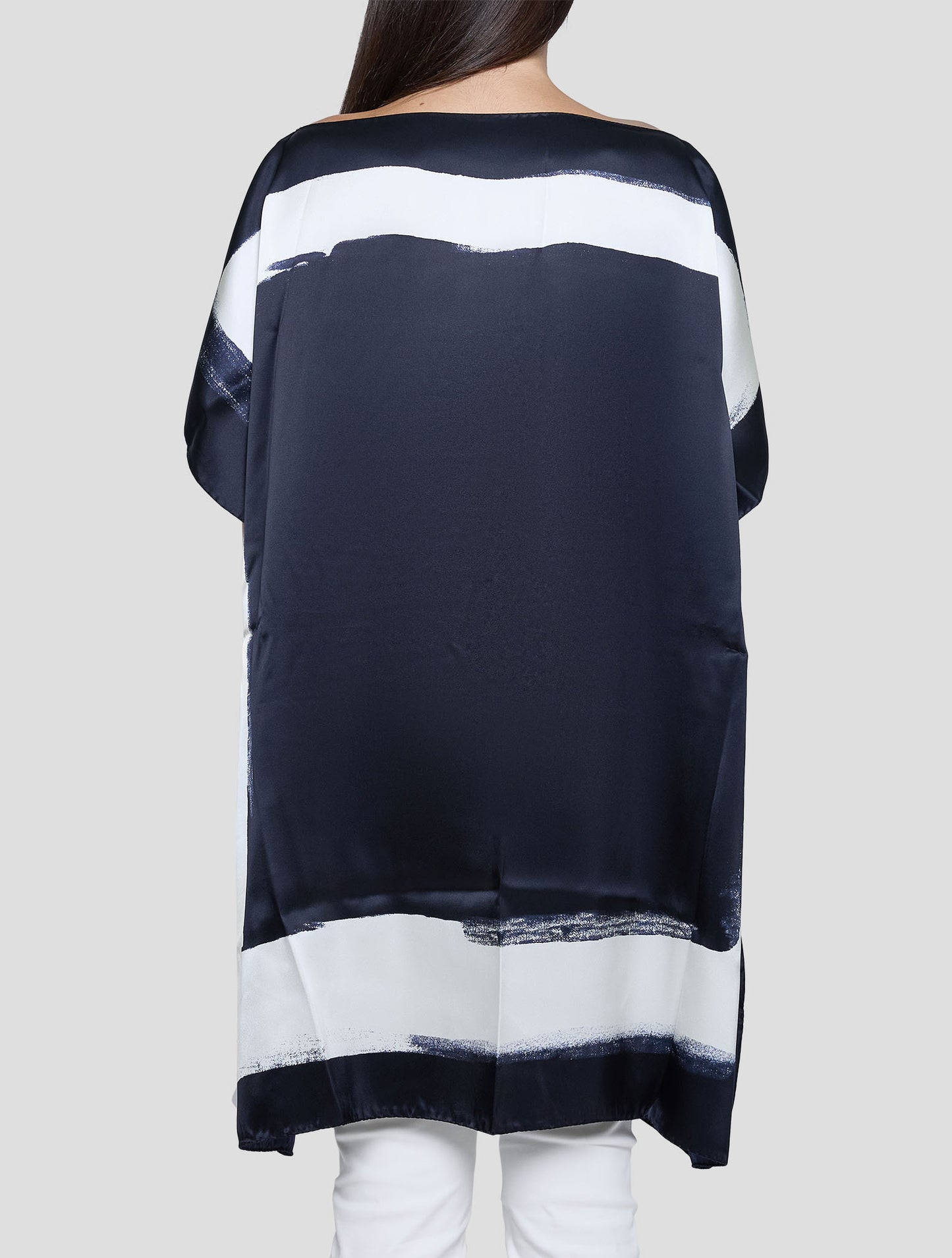Kiton Black White Silk Blouse Shirt Women