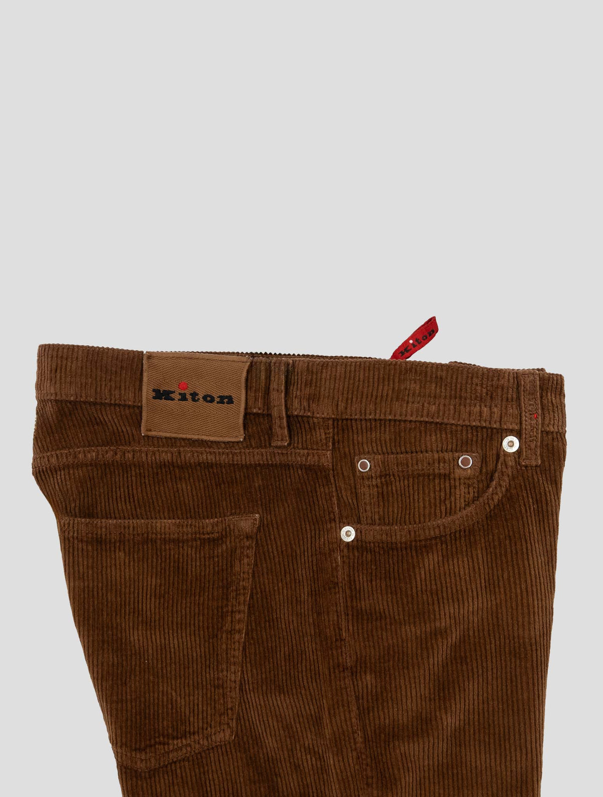 Kiton Brown Cotton Cashmere Ea Velvet Jeans